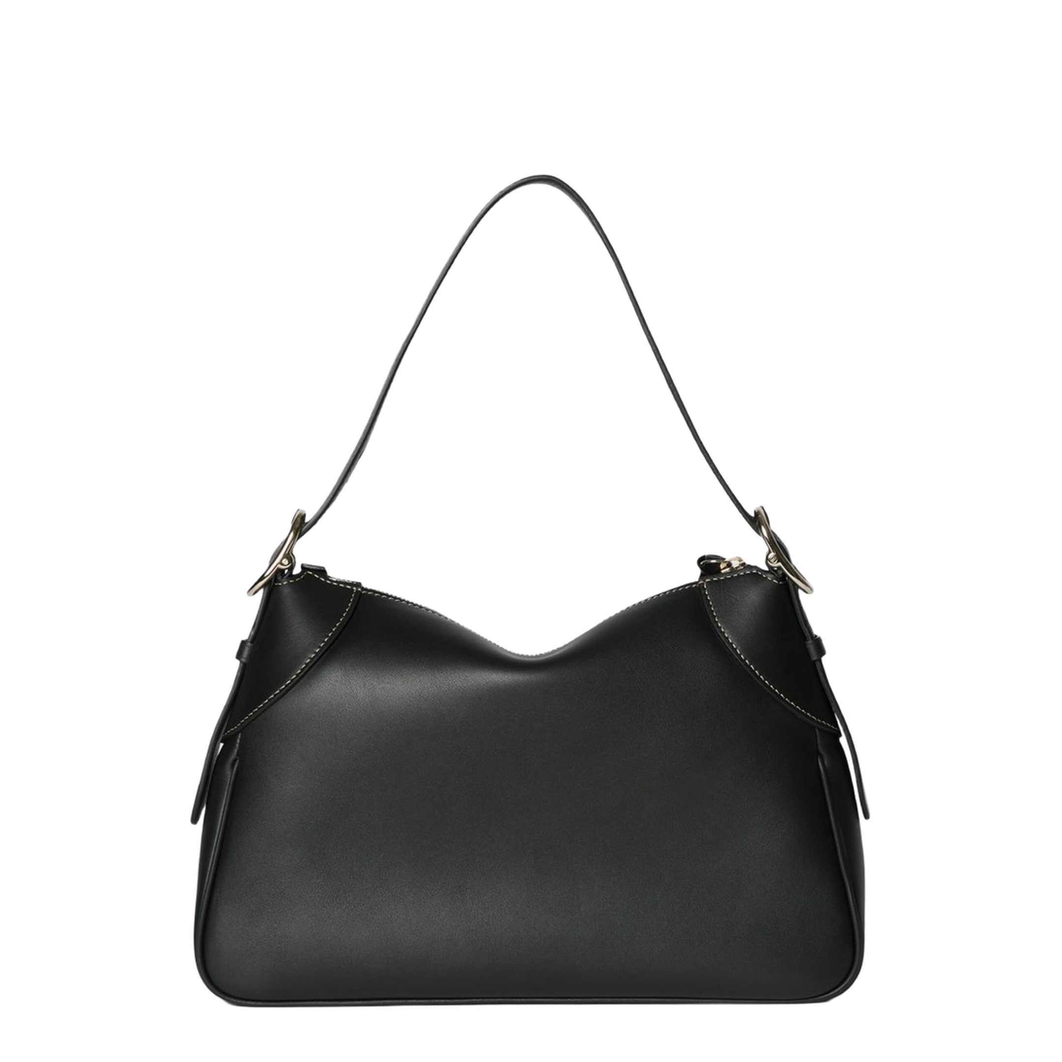 GG Emblem Leather Bucket Bag - Black