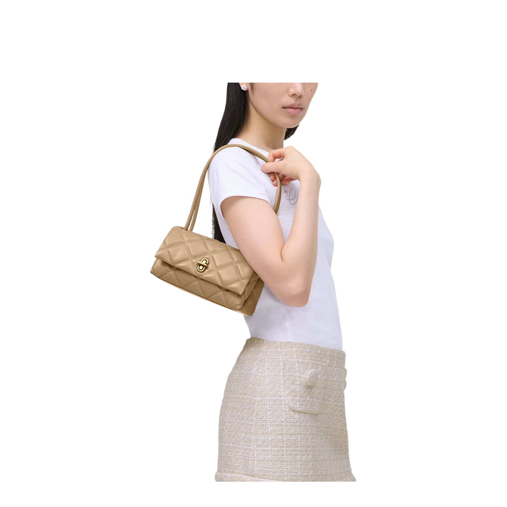 Quilted Mini Dual Shoulder Bag