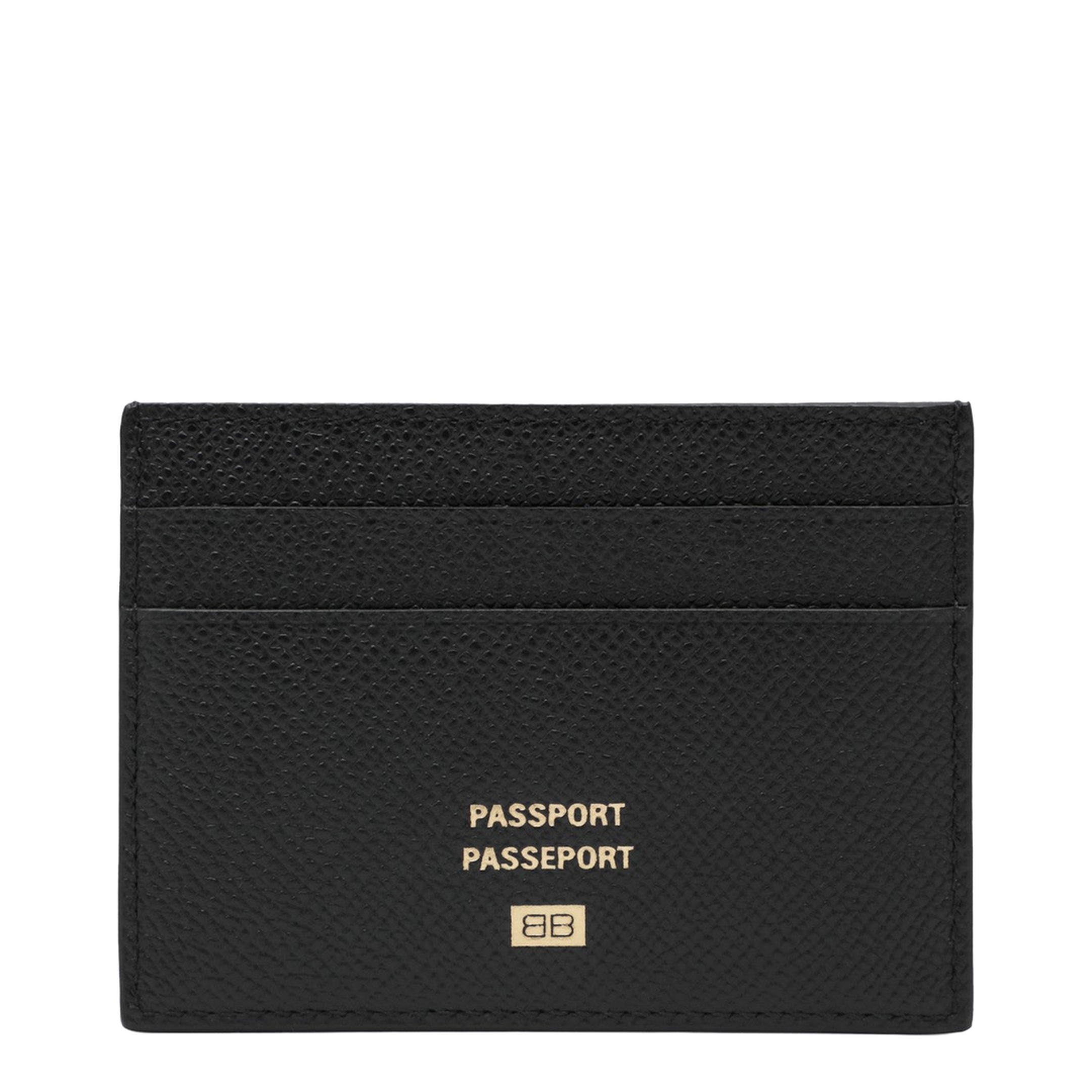 Black Leather Passport Holder