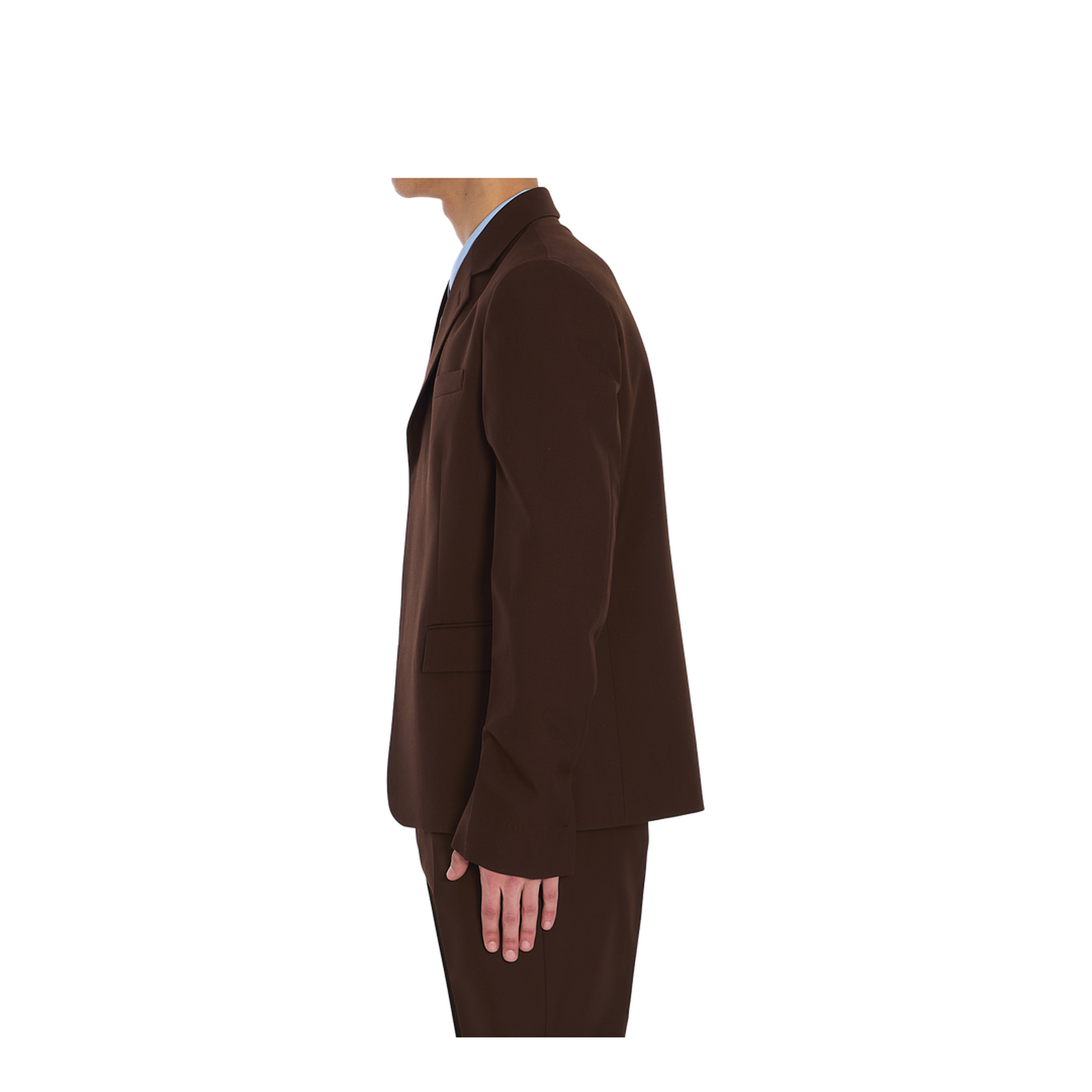 Wool Twill Single-Breasted Jacket