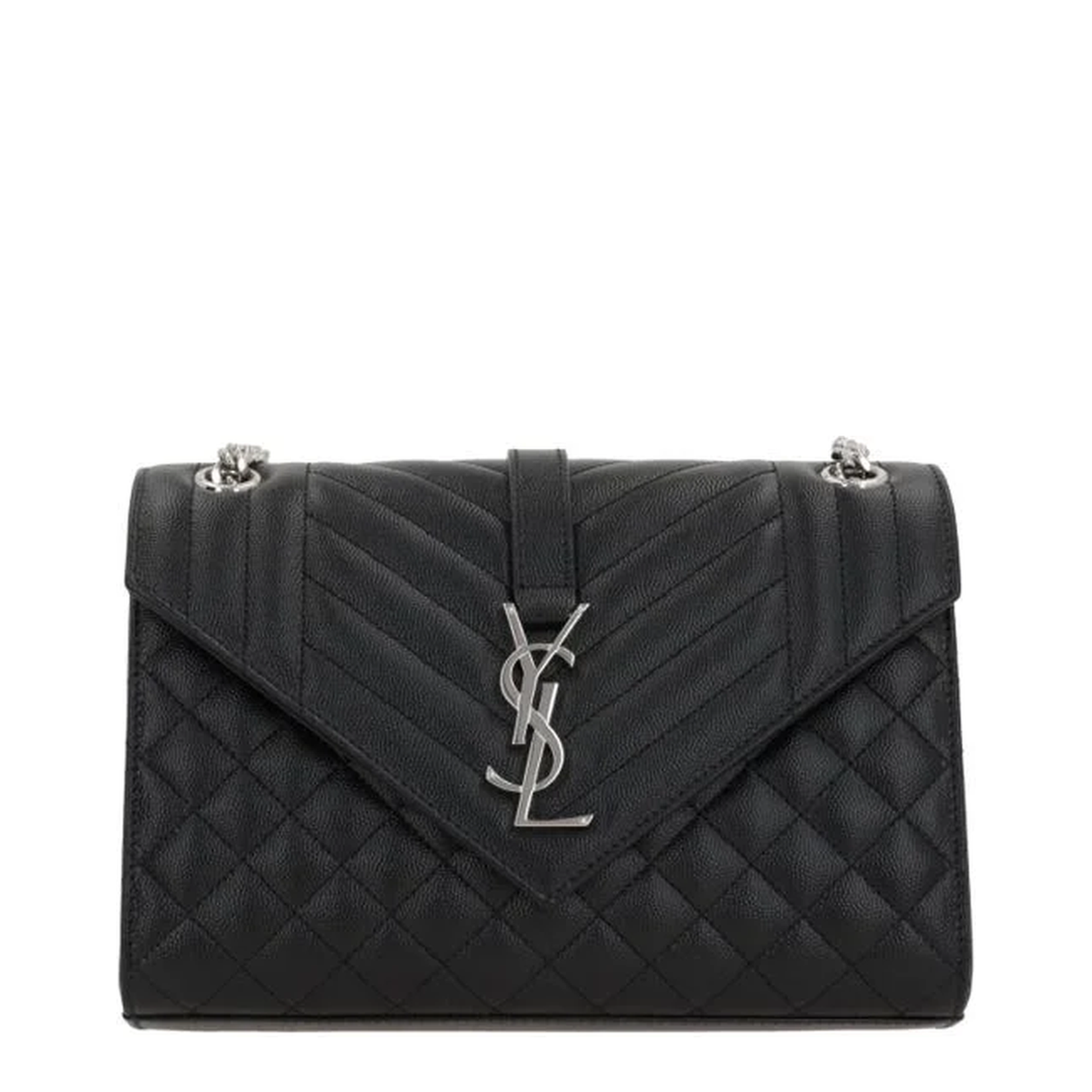 Loulou Large Leather Crossbody Bags - Black