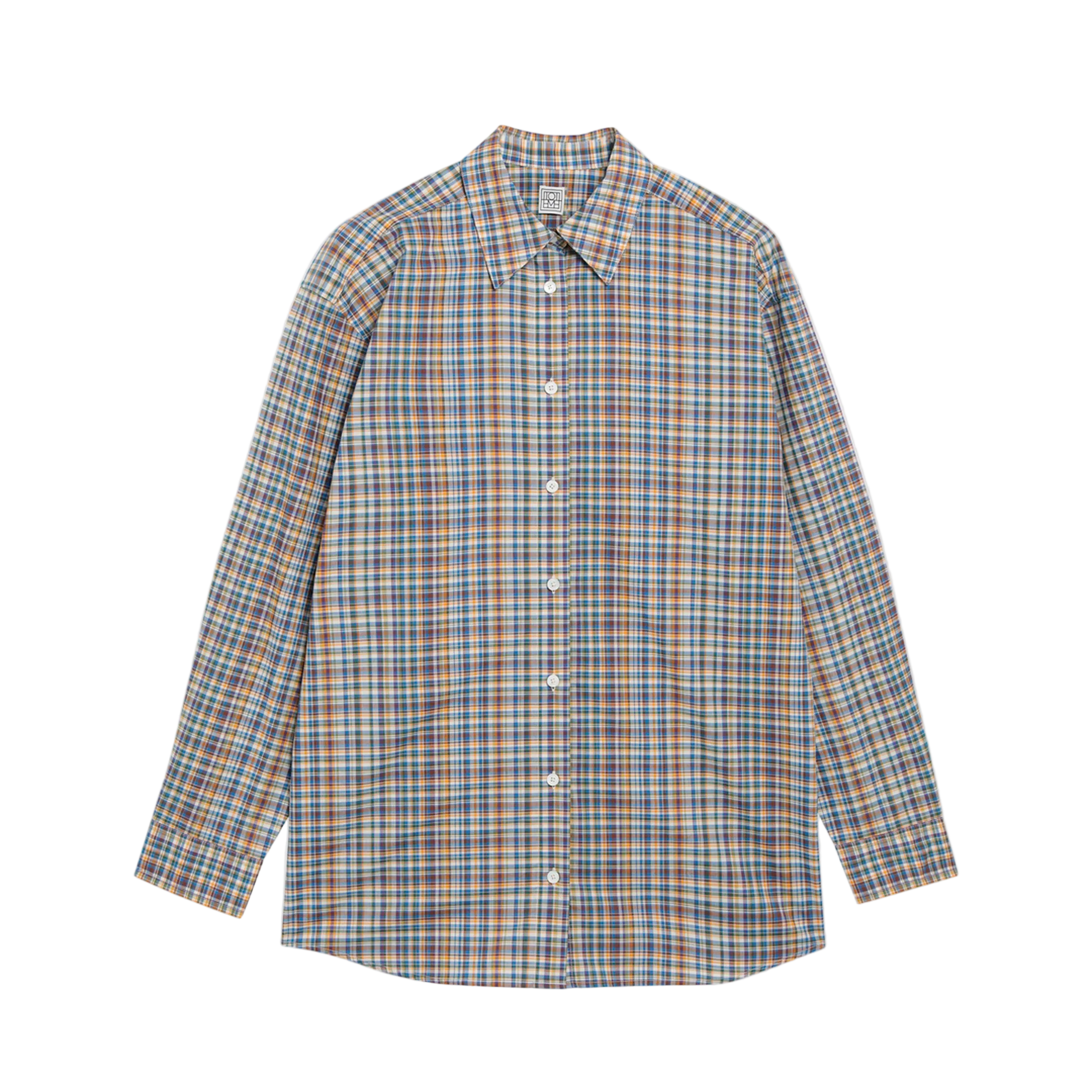 MAYFEYR - Toteme - Oversized Checked Shirt In Blue/Orange Organic Cotton - 263-WRT0480FB0694416