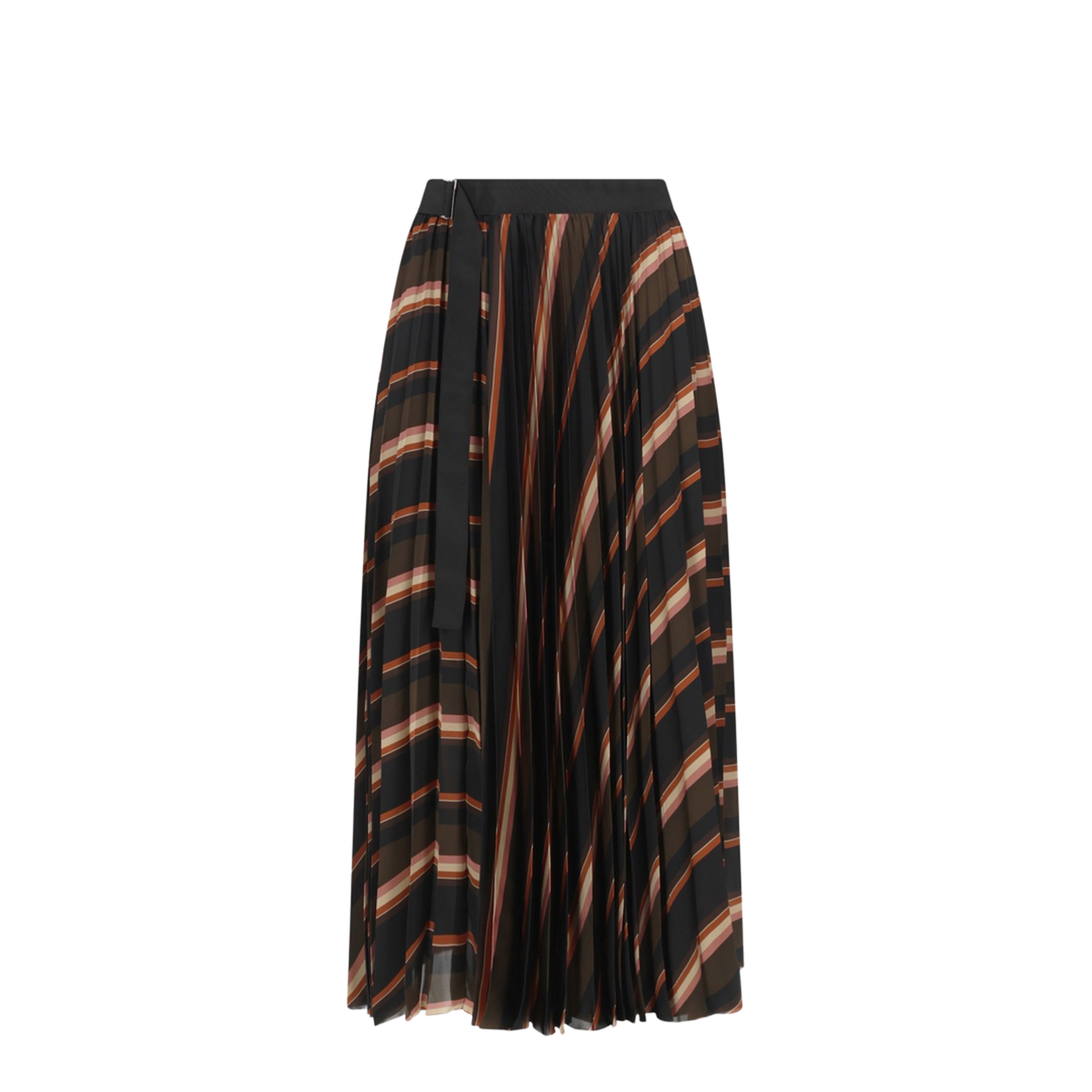 Horizontal Stripe Print Skirt