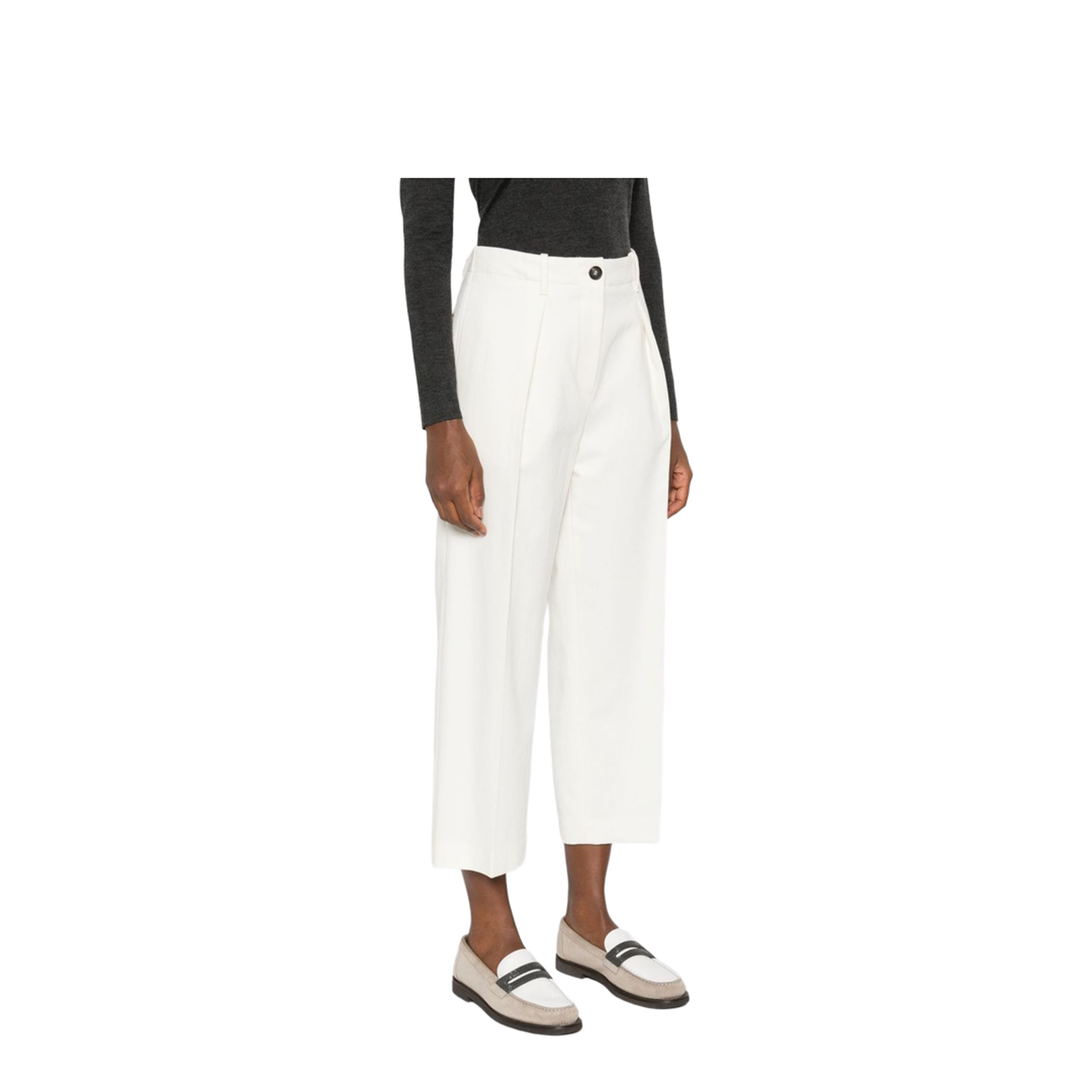 Cropped Cotton Trousers