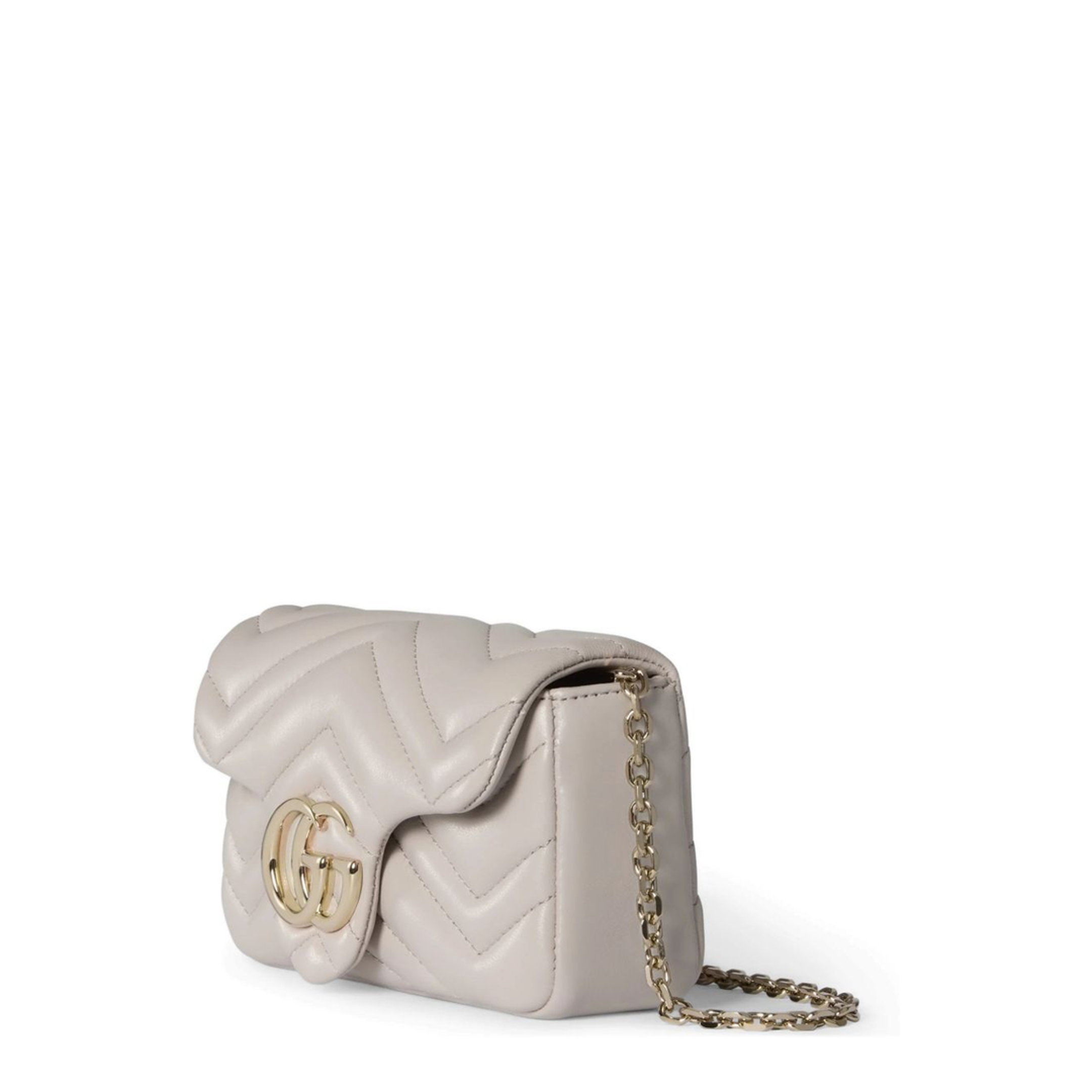 GG Marmont Mini Shoulder Bag Nappa Leather - Light Grey