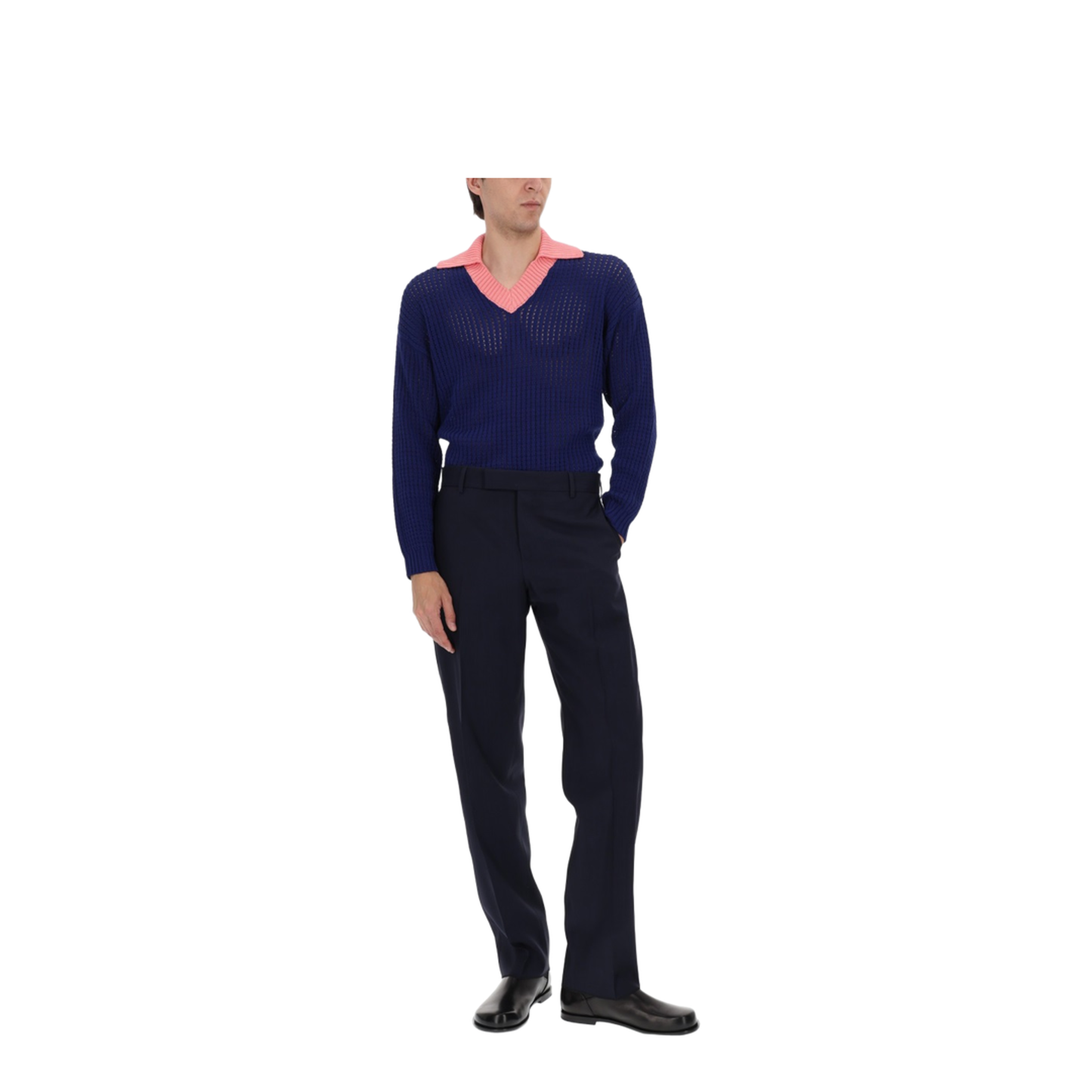 Blue And Pink Cotton Jumper