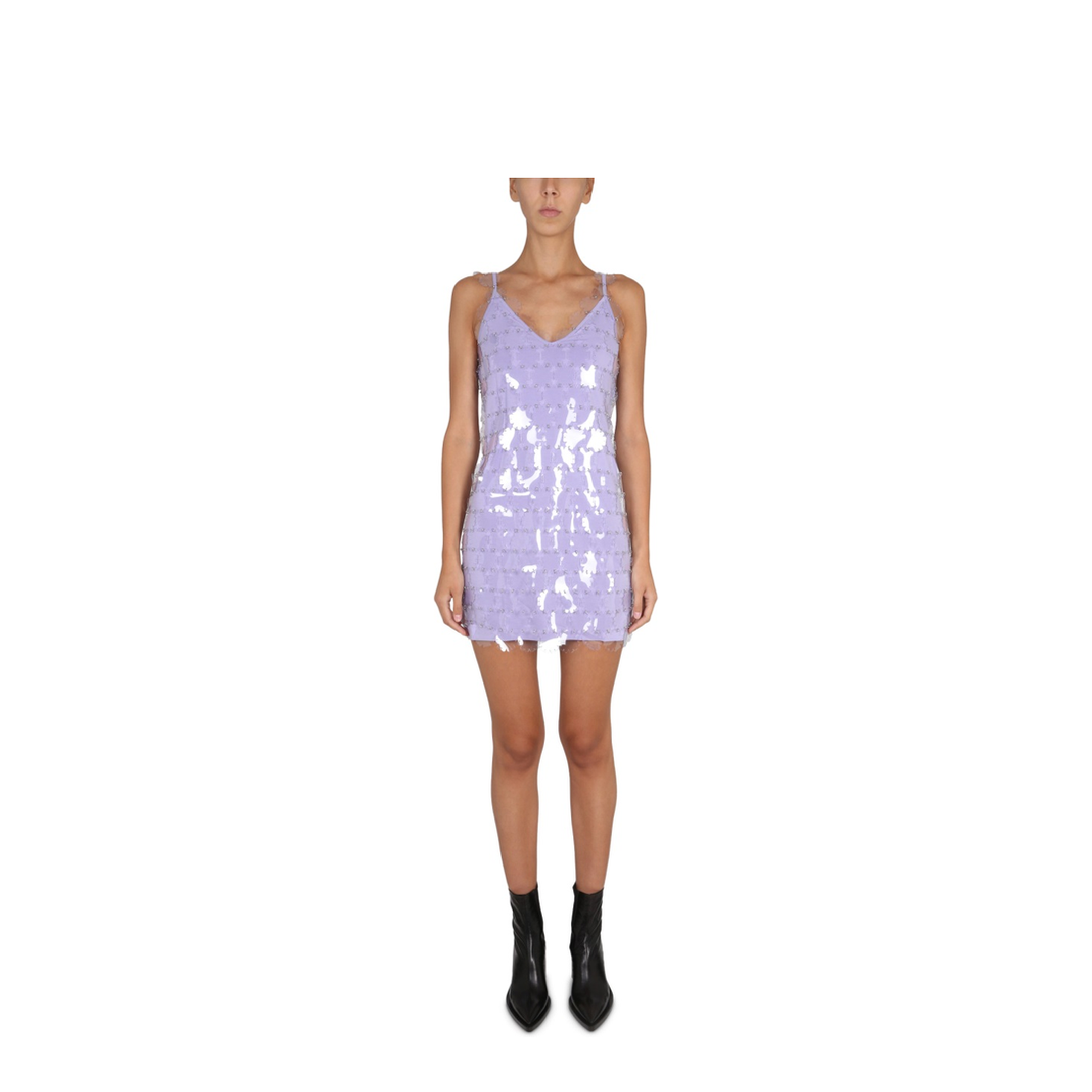 MAYFEYR - PACO RABANNE - V Neck Short Dress - 22AIRO273PS0390P141