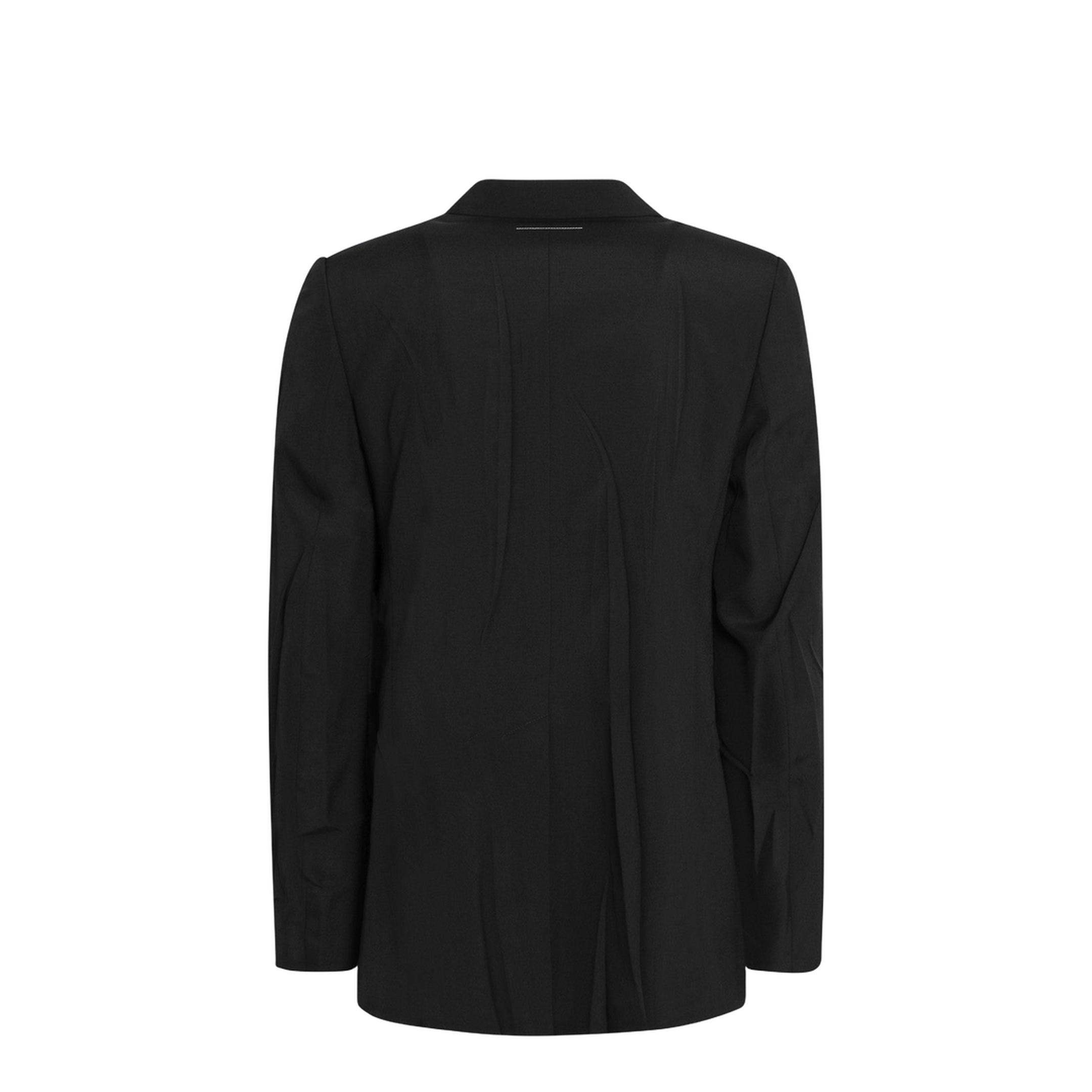 Black Wool-Blend Jacket