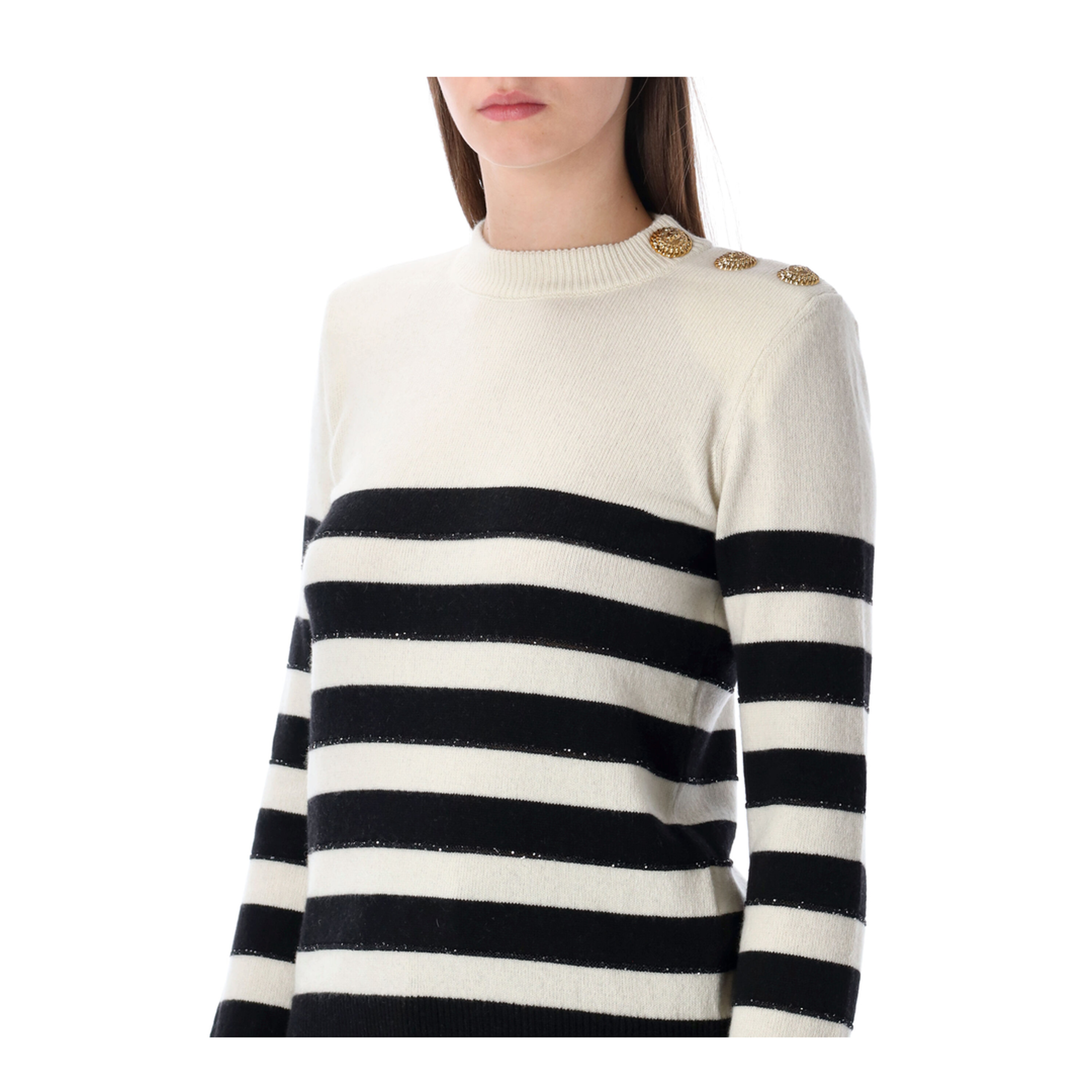 Striped Buttoned Knit