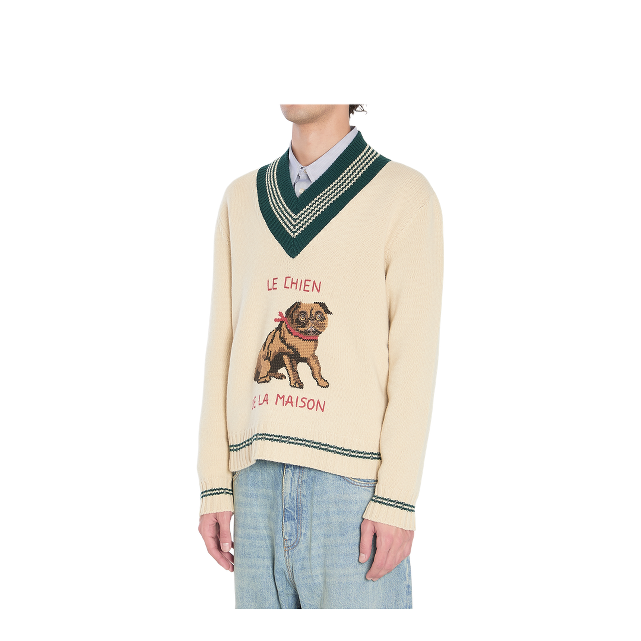 Beige Wool Knitwear