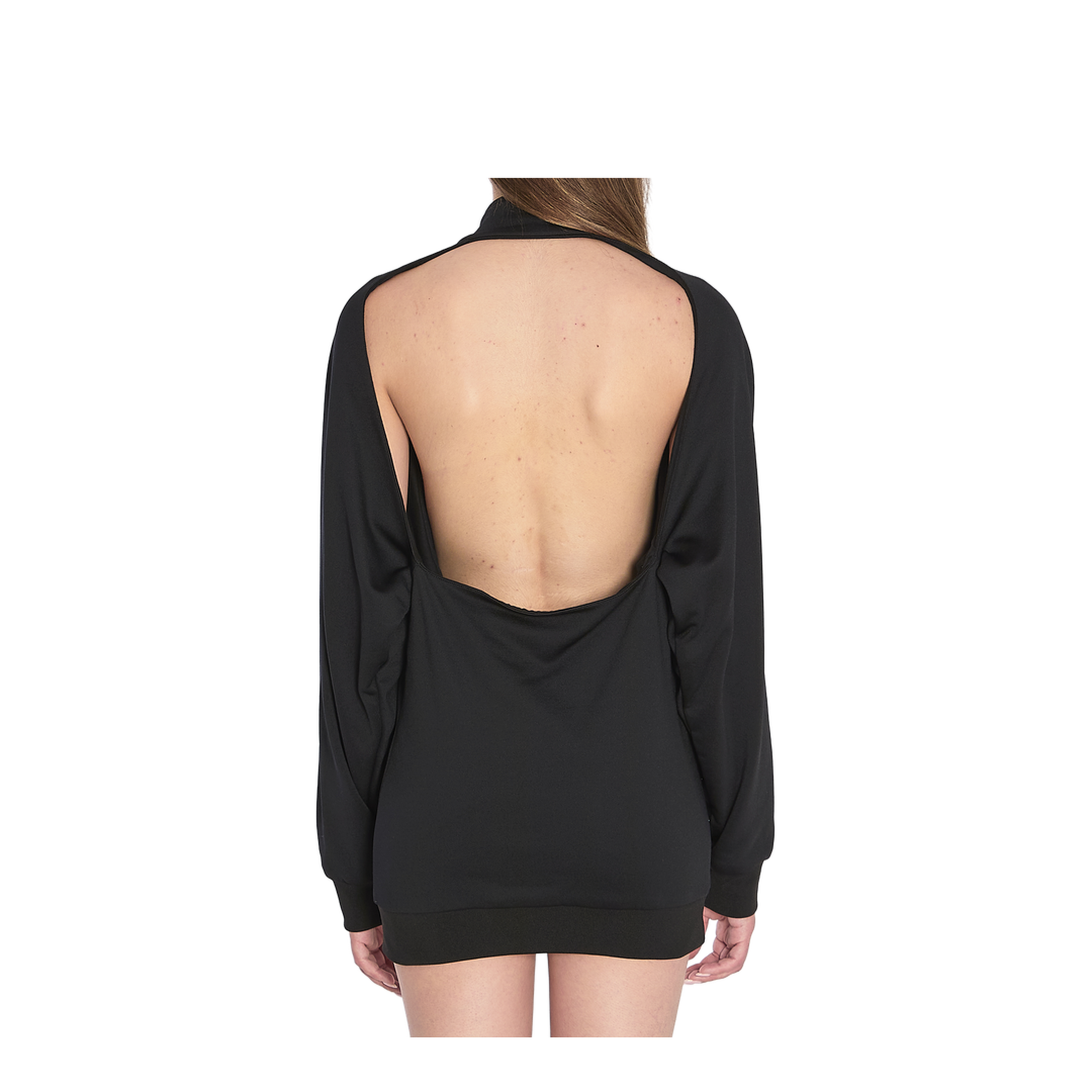 Black Cotton Zip-Up Tracksuit Jacket