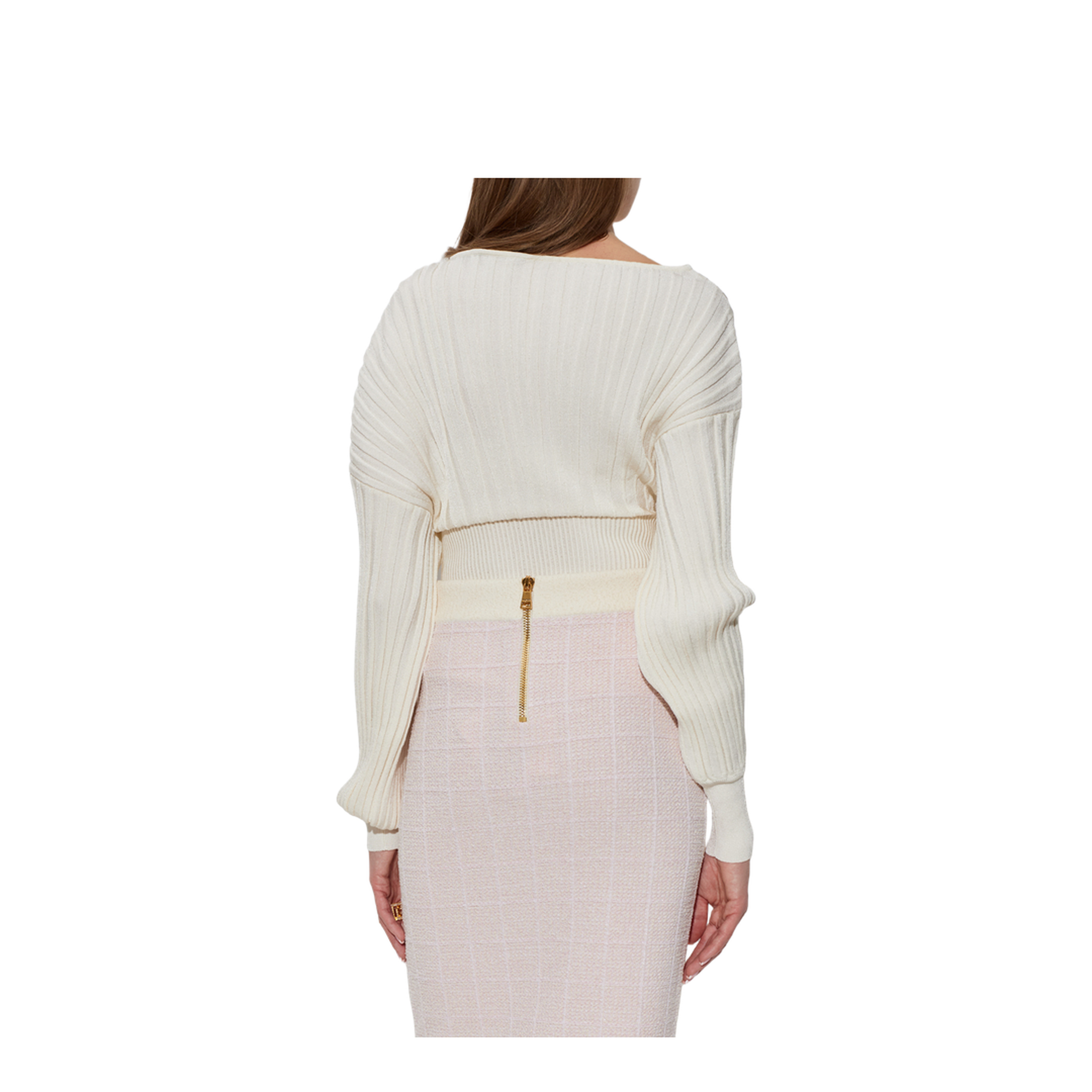 Women's Tube-Knit Jumper White