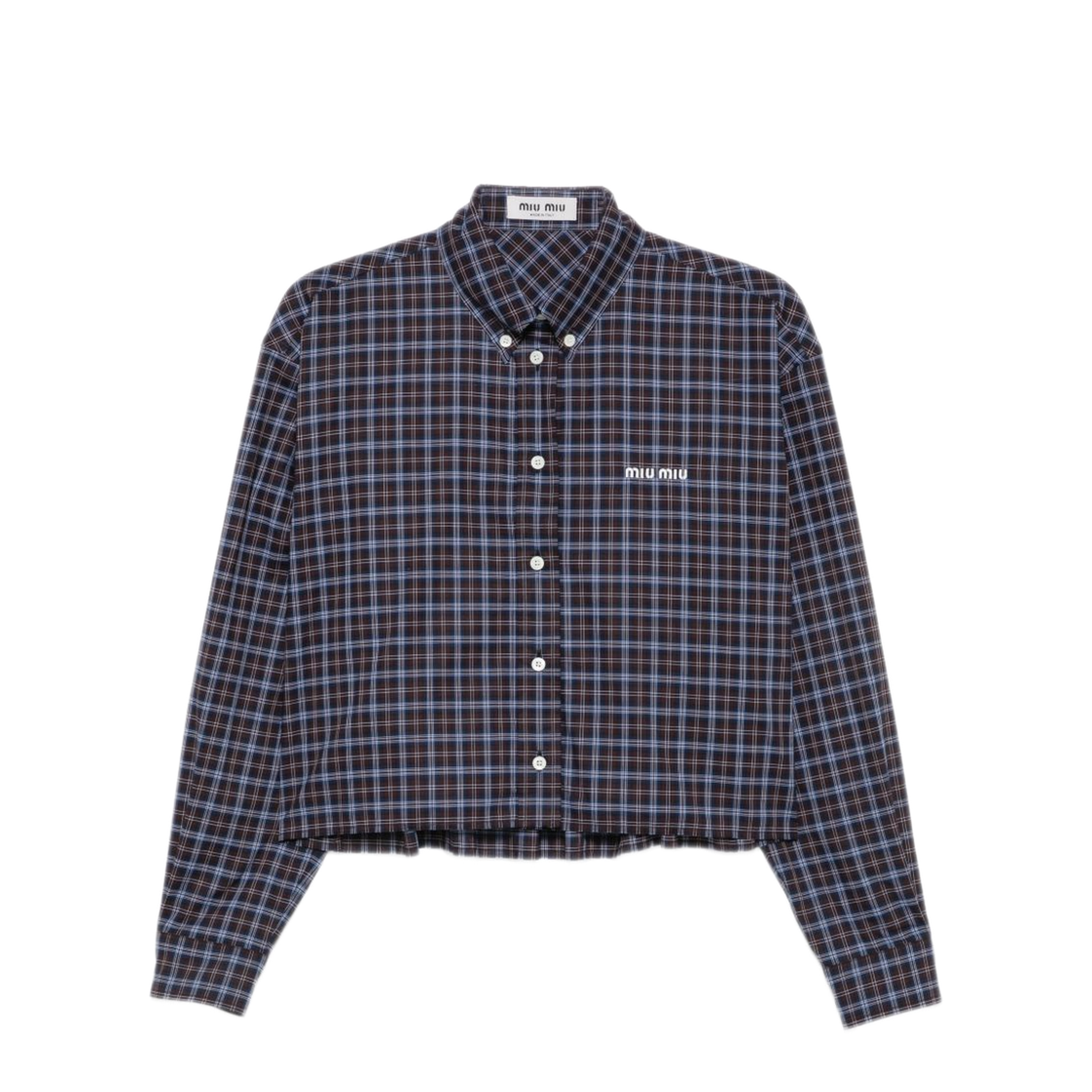MAYFEYR - Miu Miu - Shirts Navy - MK165919U3F057W