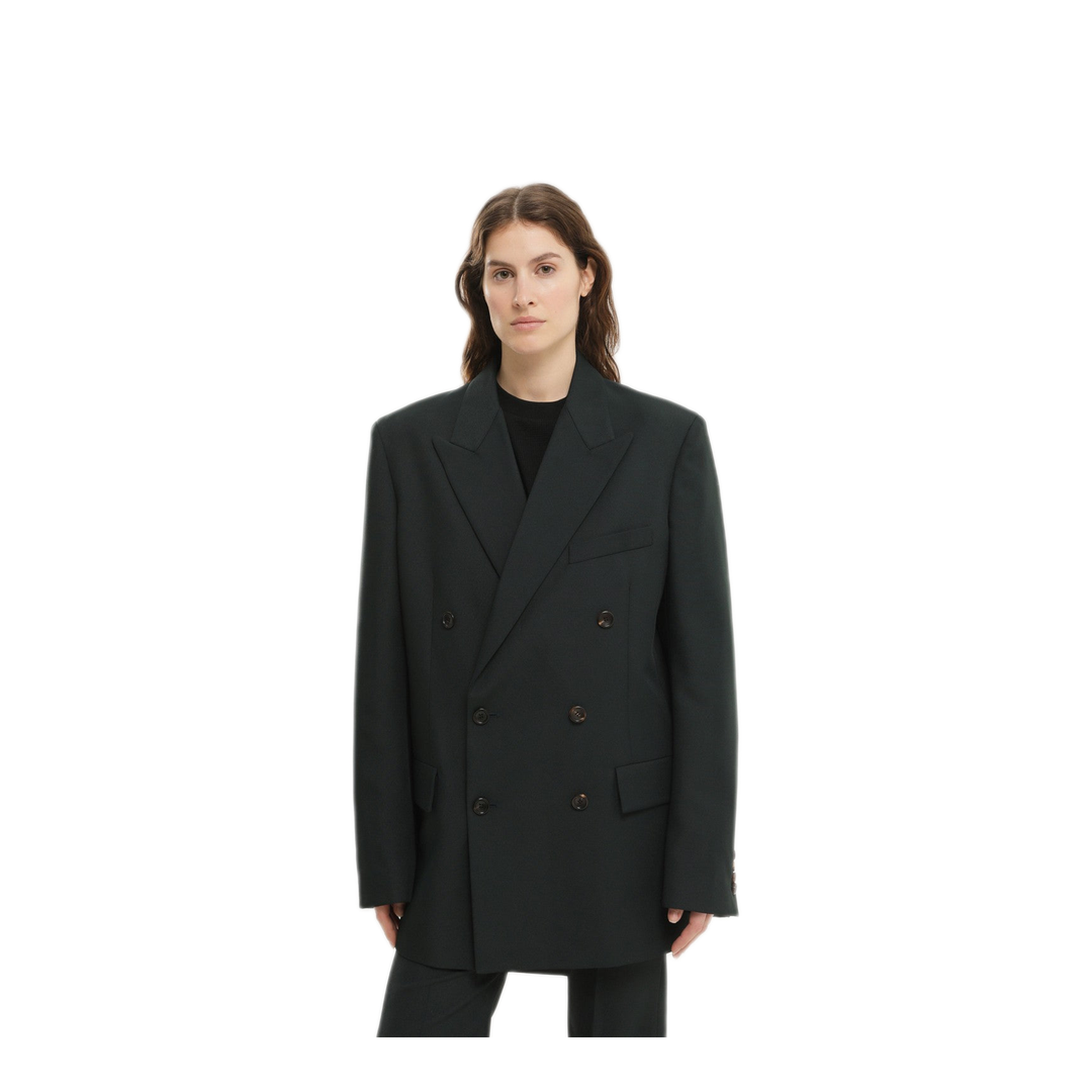 MAYFEYR - 1989 STUDIO - Dark Green Double Breasted Blazer - F04WTB003FAB0017200