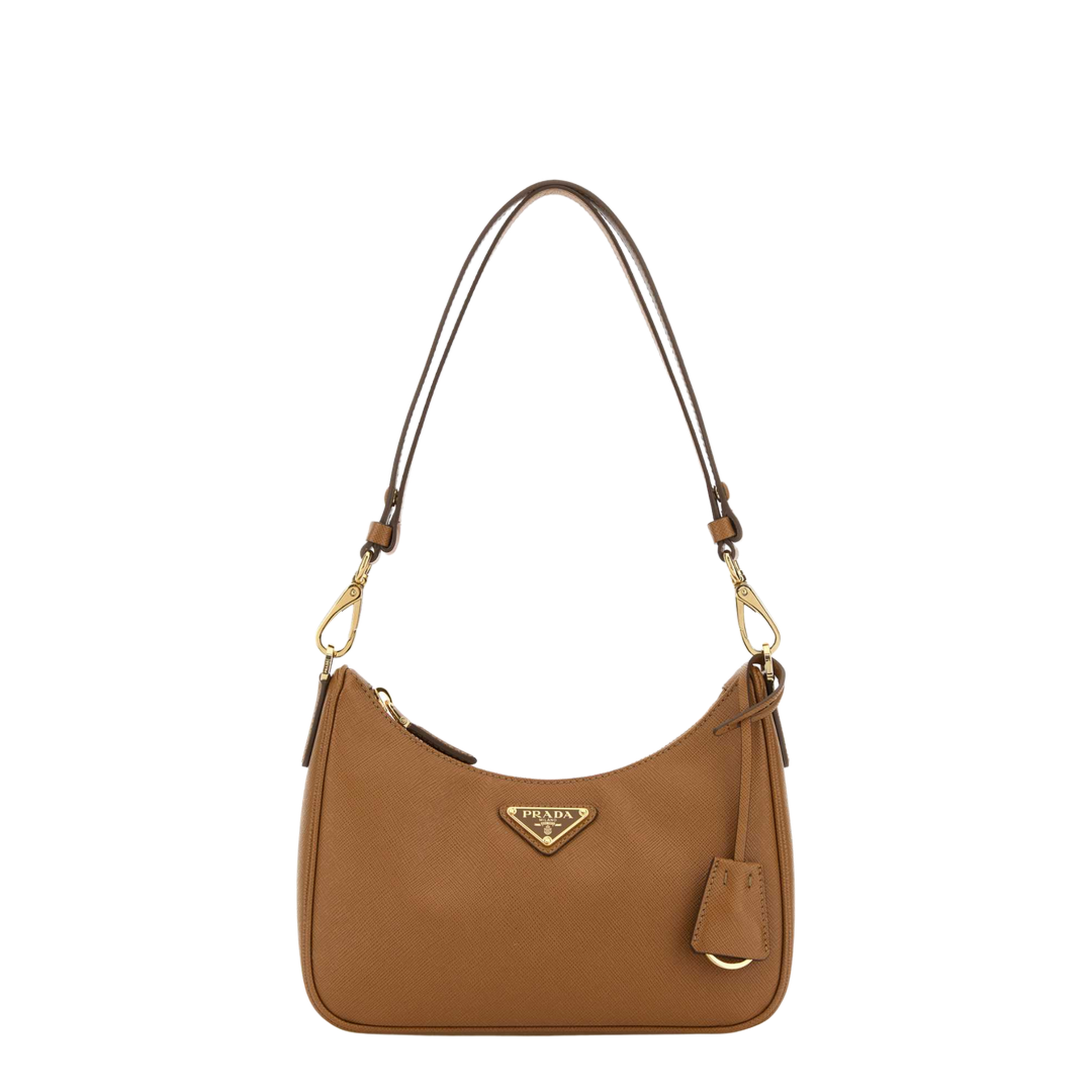 Caramel Leather Mini Re-Edition Shoulder Bag