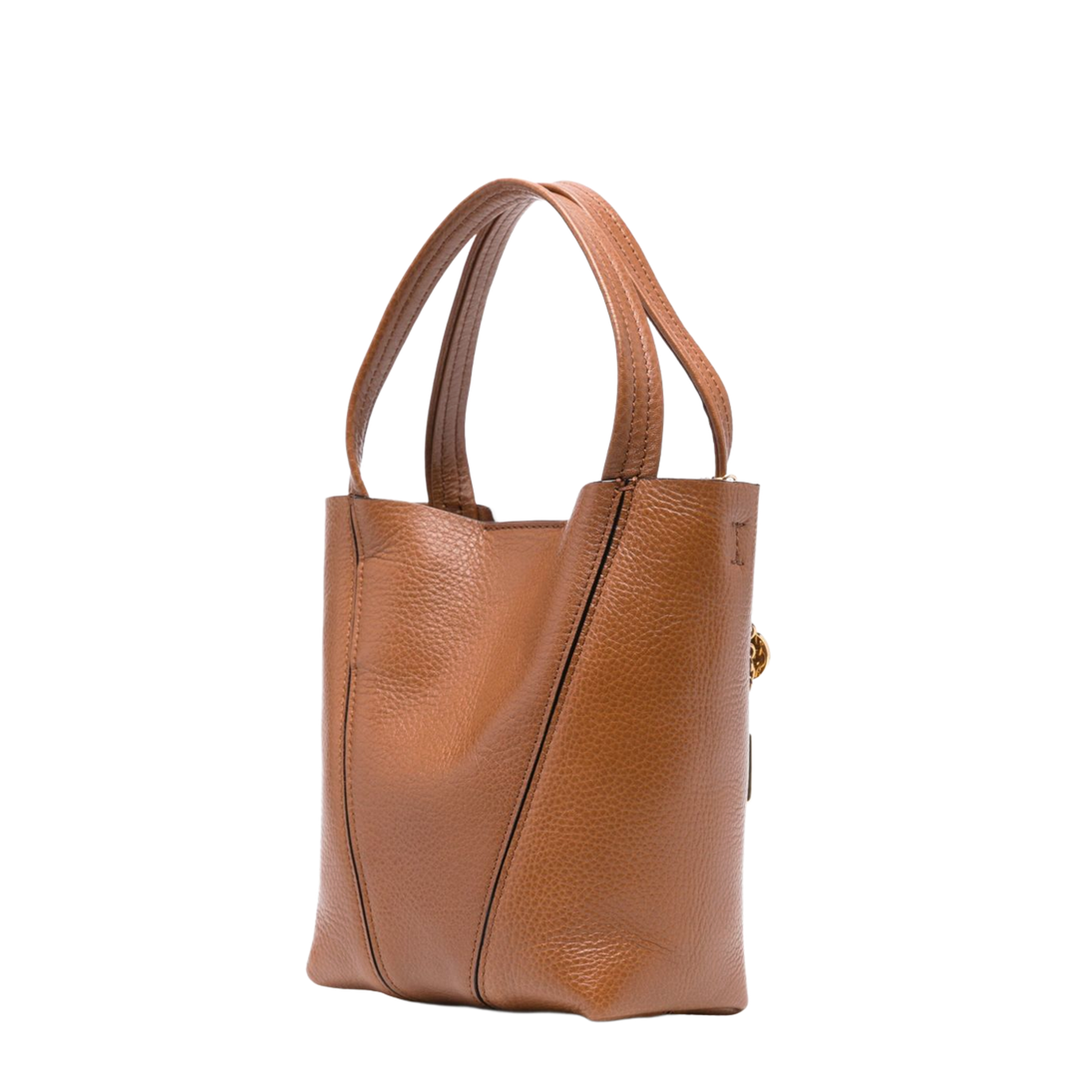Small Spin Tote Bag in Grained Leather