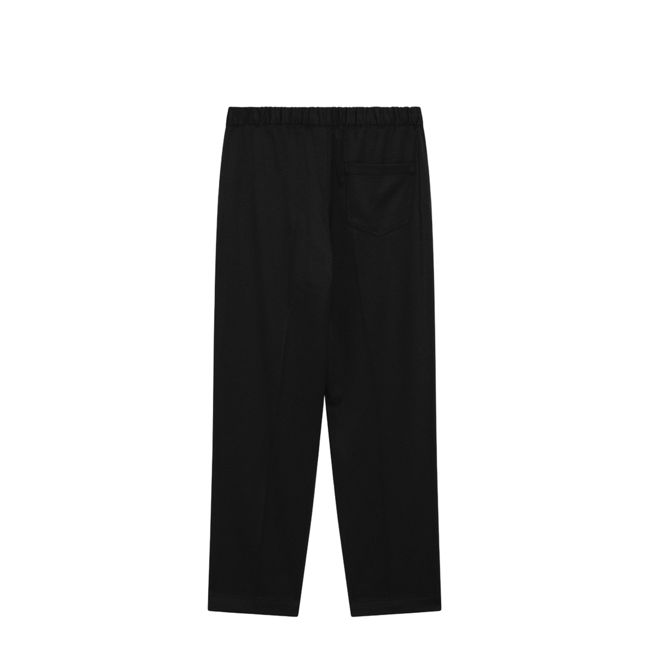 Black Wool-Blend Trousers