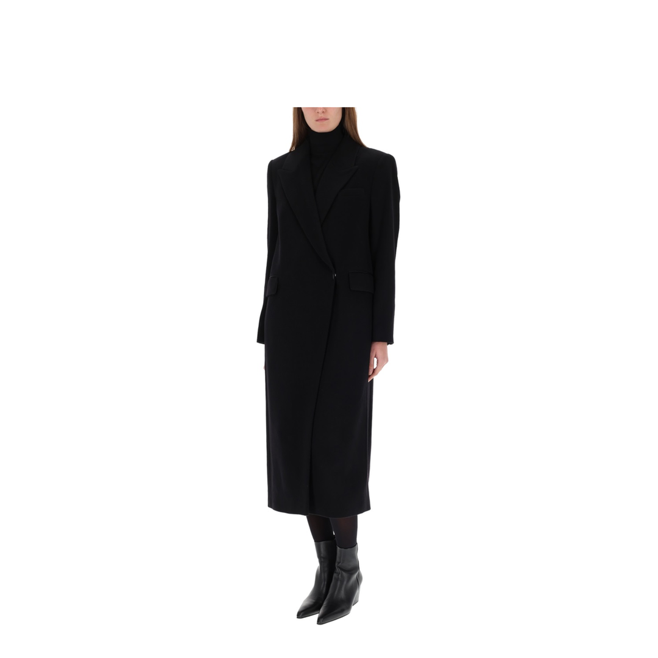 Double-Breasted Midi Coat