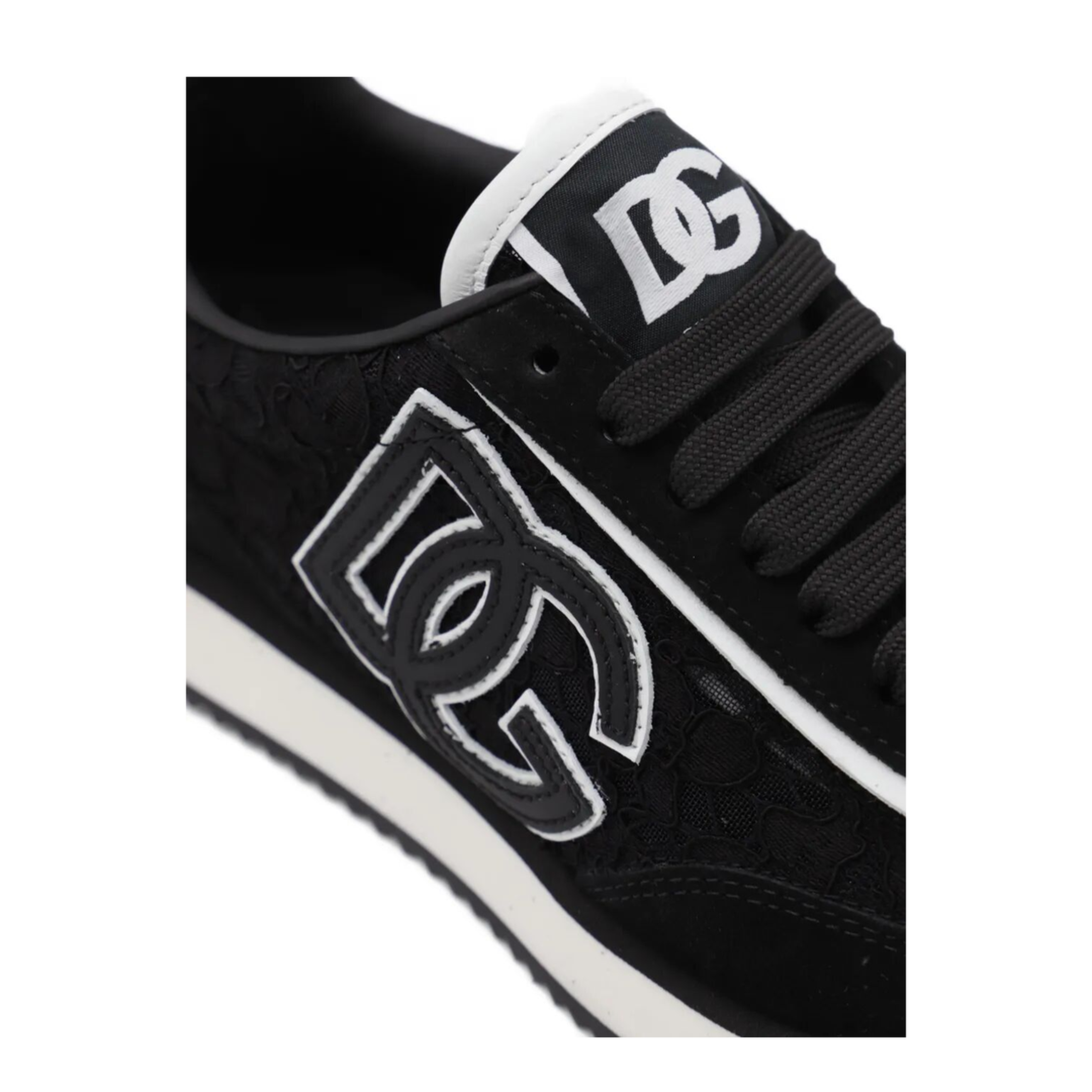 MAYFEYR - Dolce & Gabbana - Cushion Lace-Detailed Suede Sneakers - CK2340A9AC2