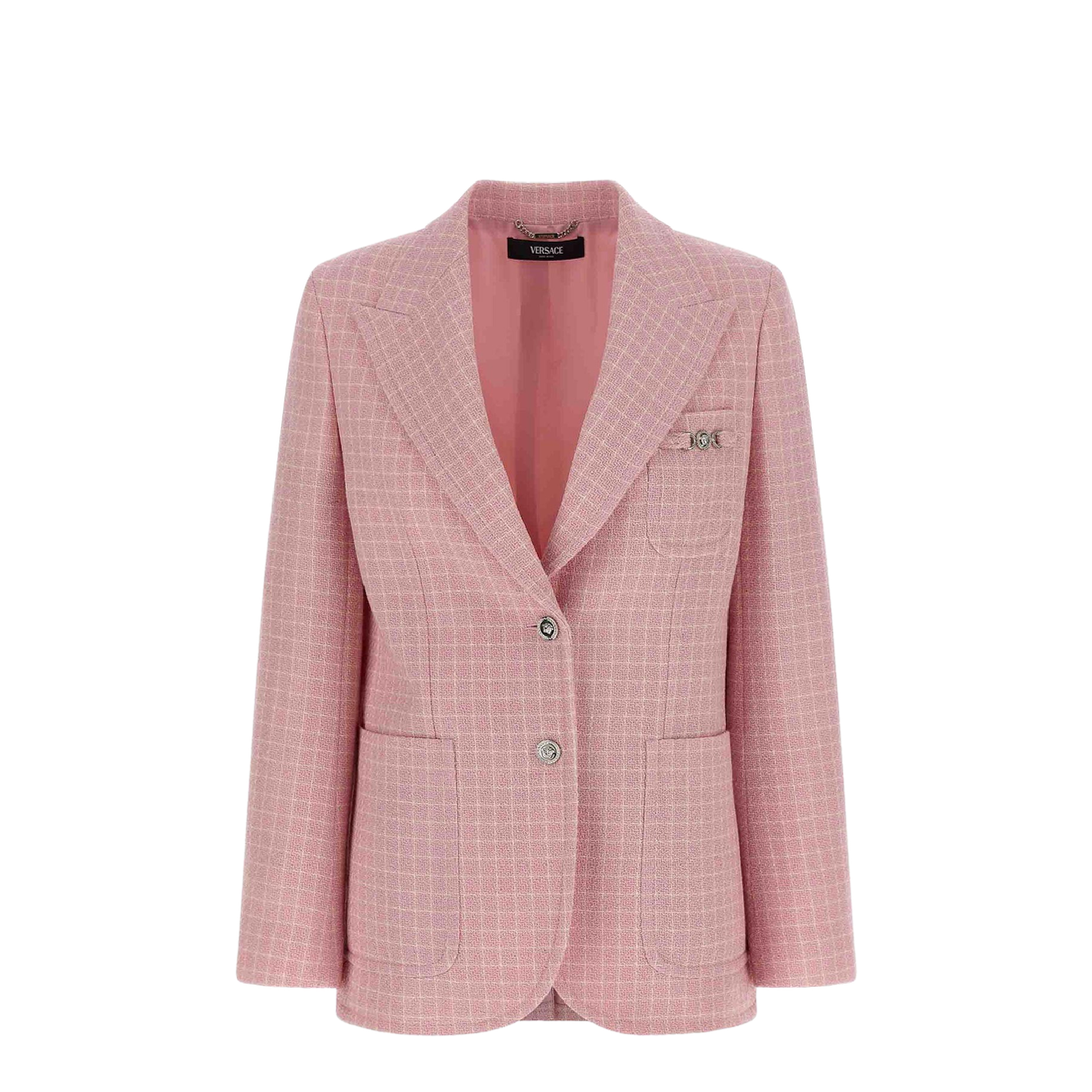 Checked Pattern Blazer Pink