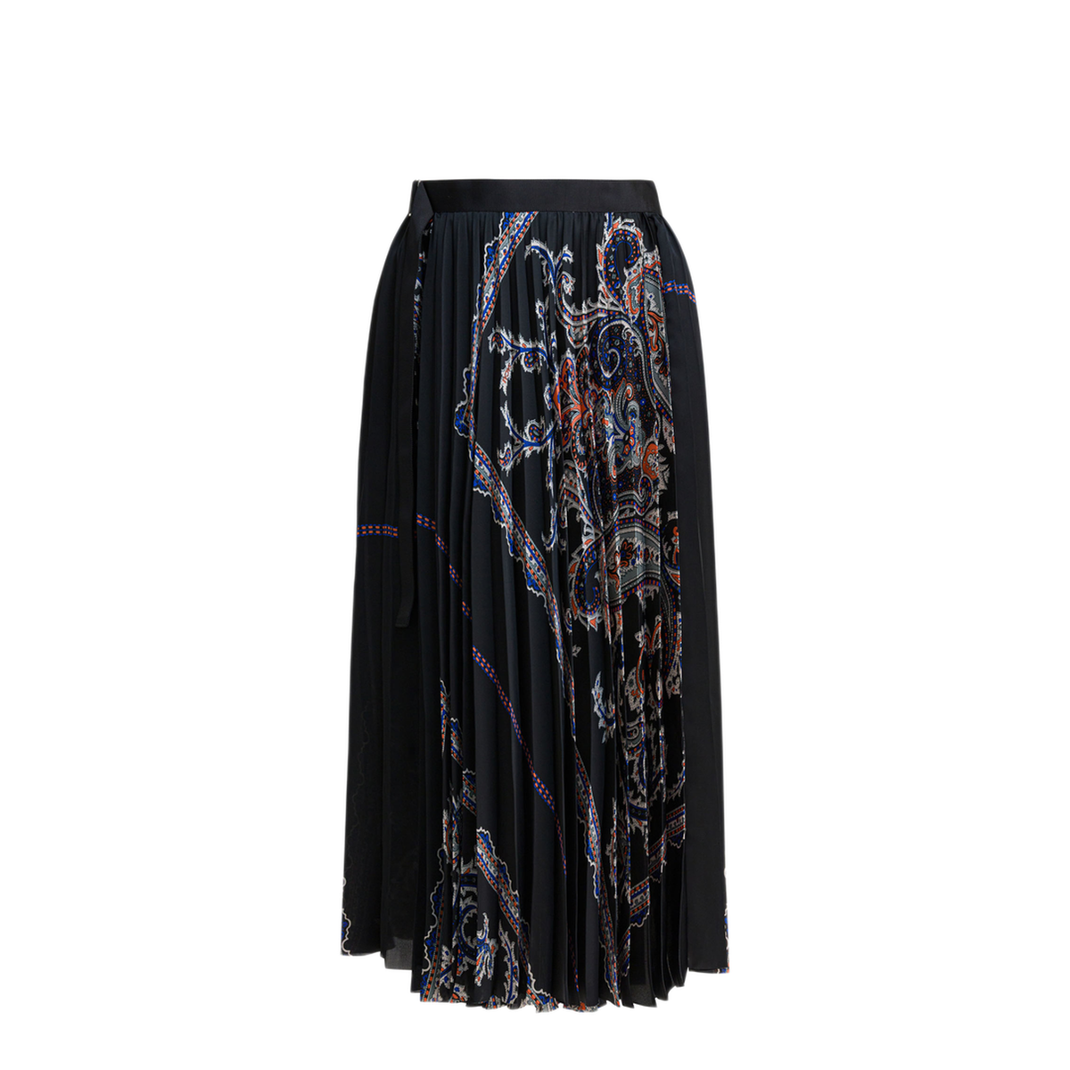 MAYFEYR - Sacai - Pleated Skirt With Paisley Print - 2508139001