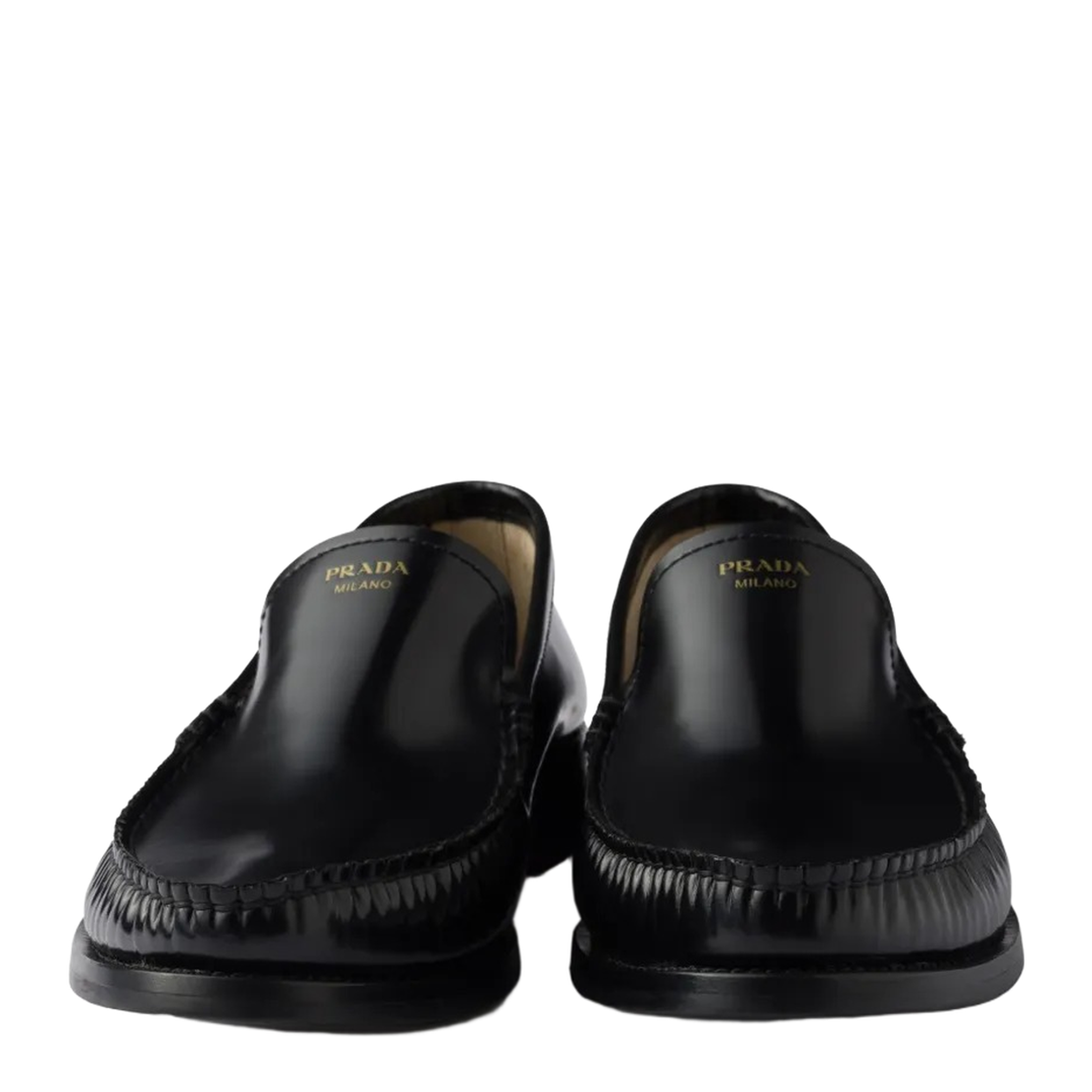 MAYFEYR - Prada - Brushed Fumé Leather Loafers - 1D991NFA020P39