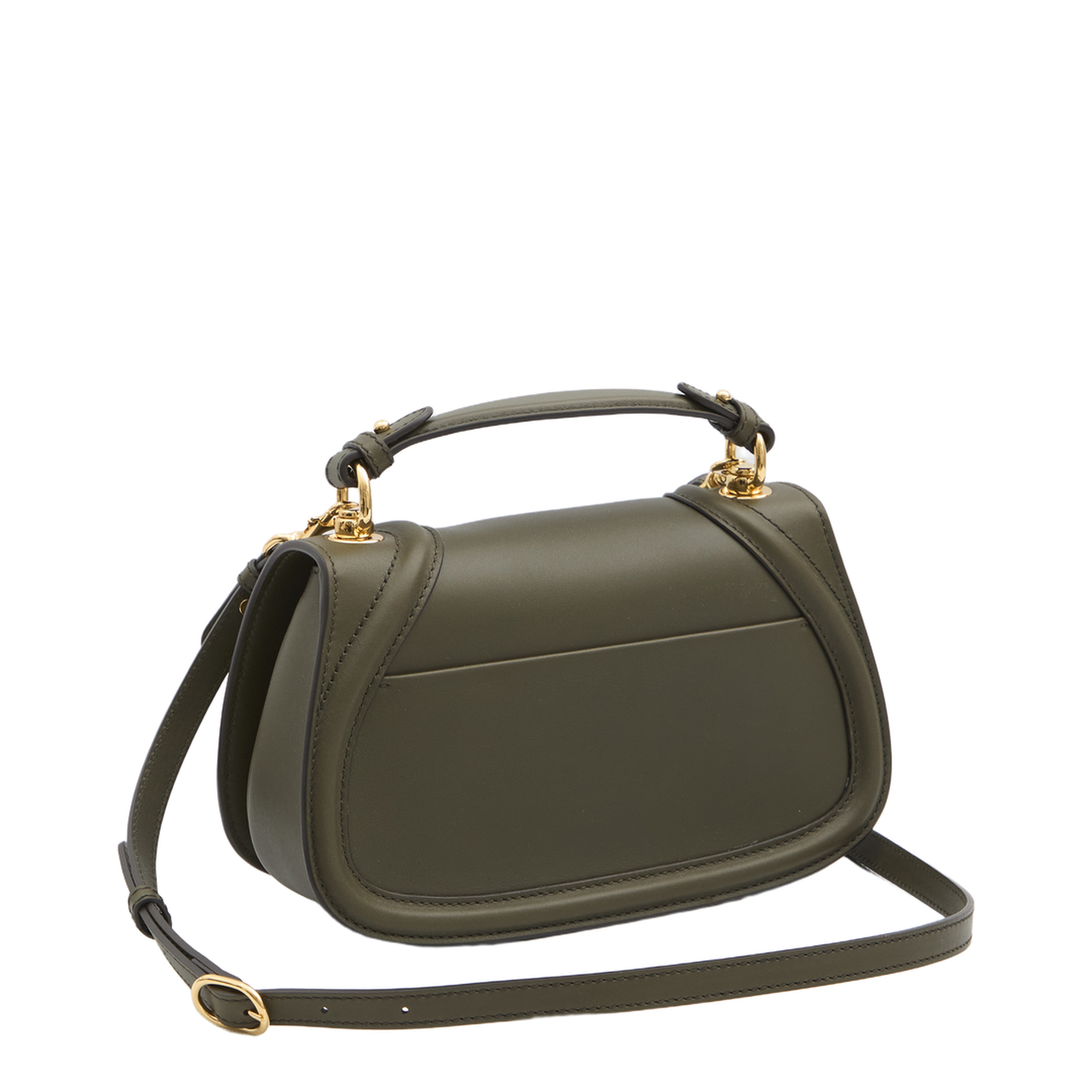 Blondie Medium Top Handle Bag in Forest Green Leather