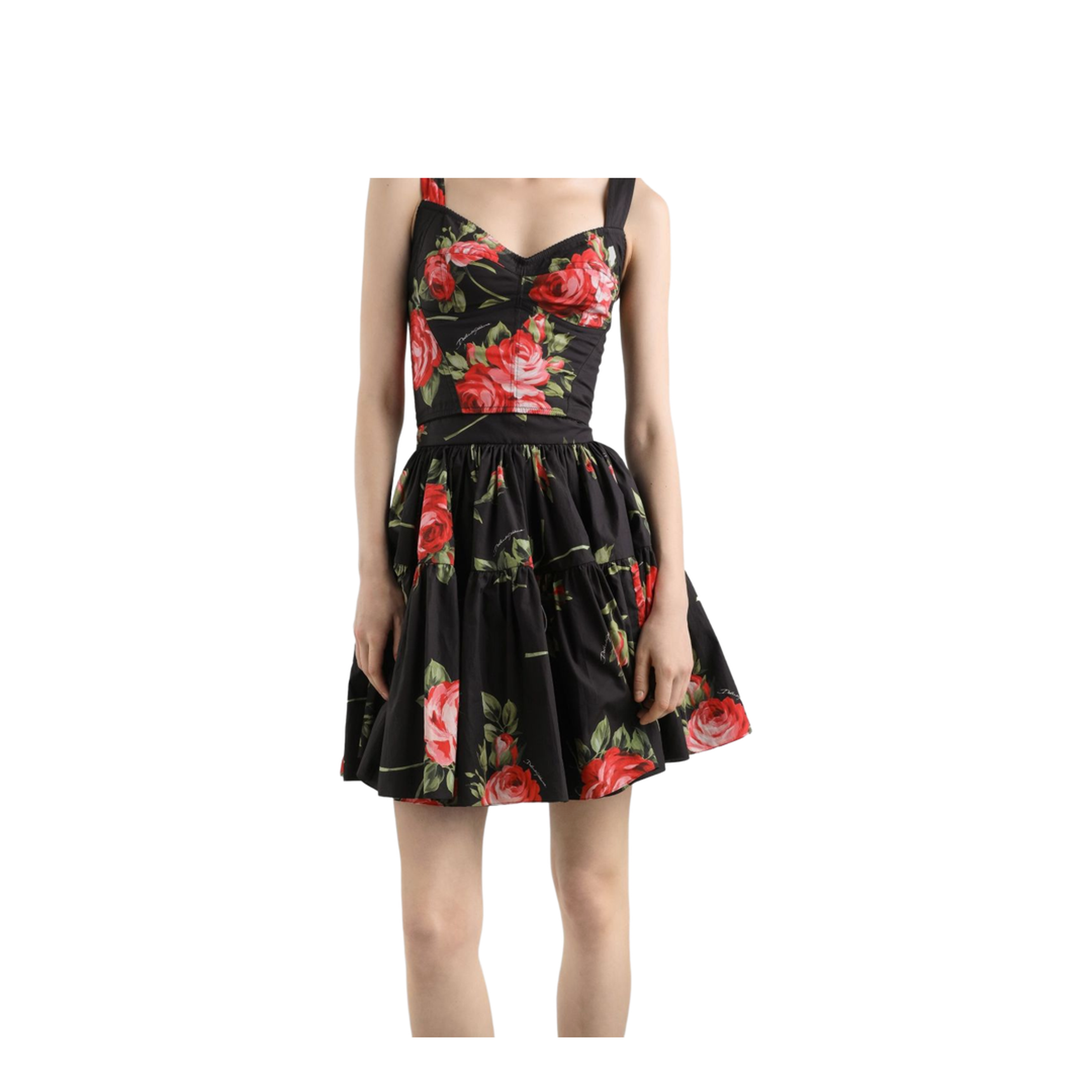 Miniskirt with Bouquet Print
