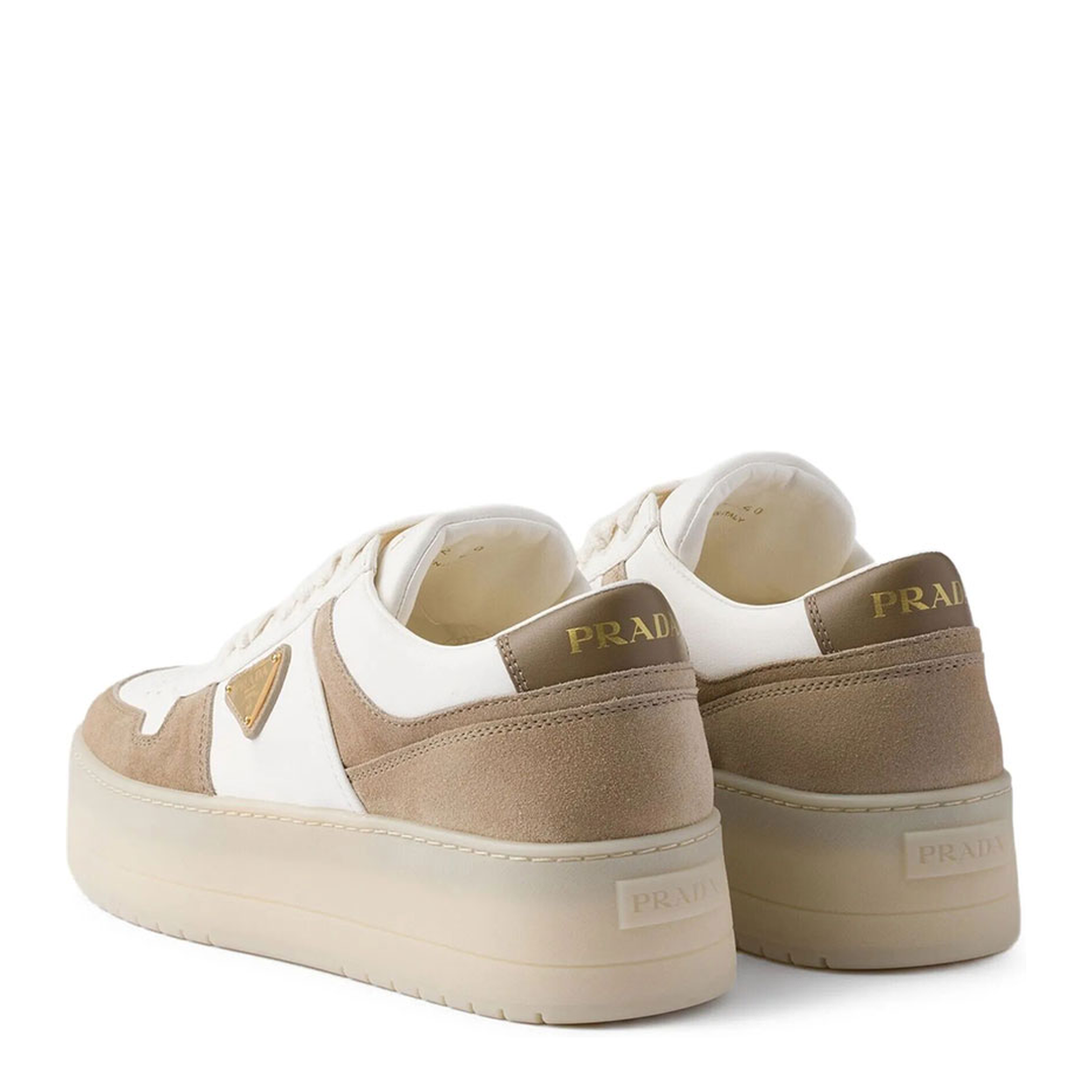 MAYFEYR - Prada - Downtown Bold Nappa Leather And Suede Sneakers - 1E792MFD050MLOF0F24