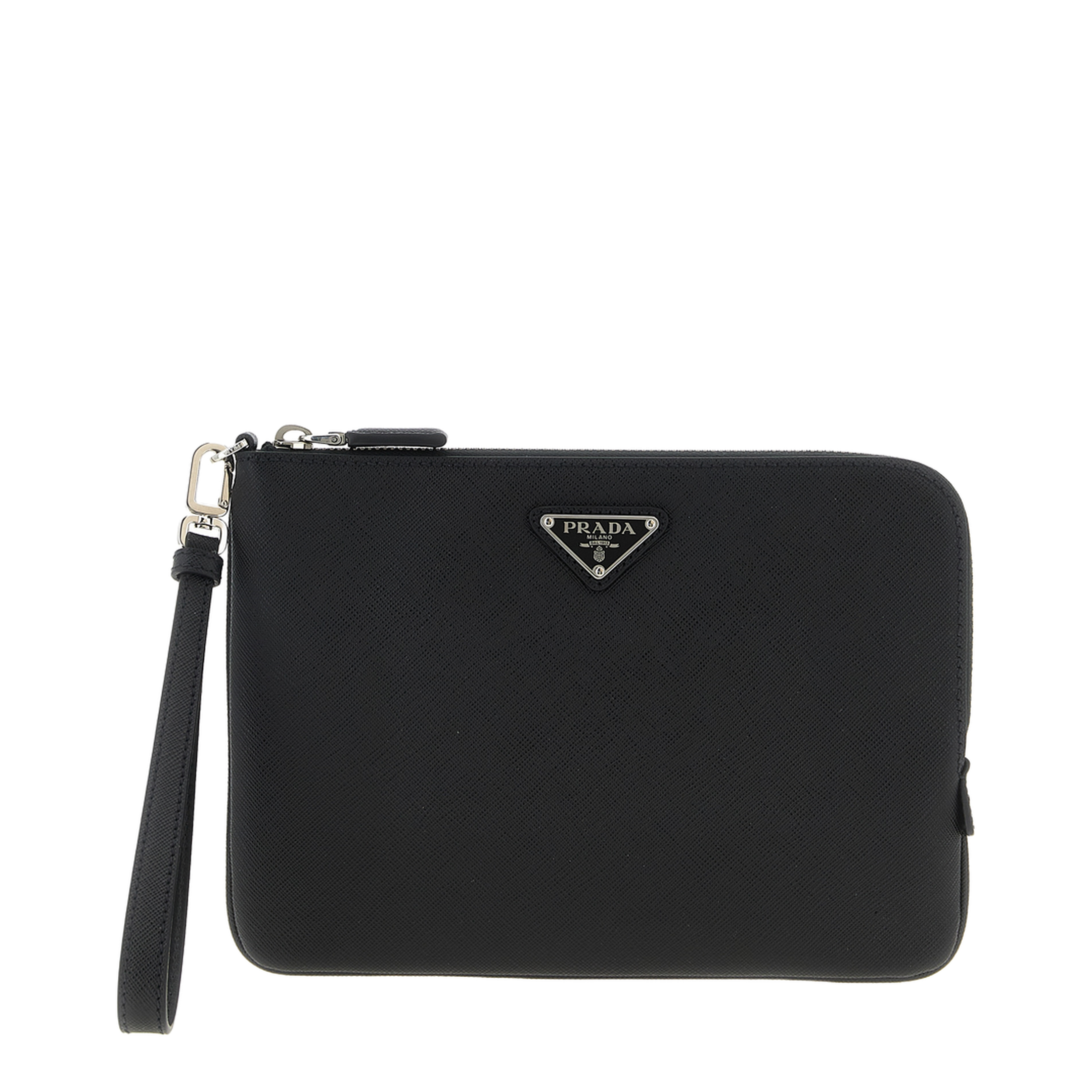Saffiano Leather Clutch Bag