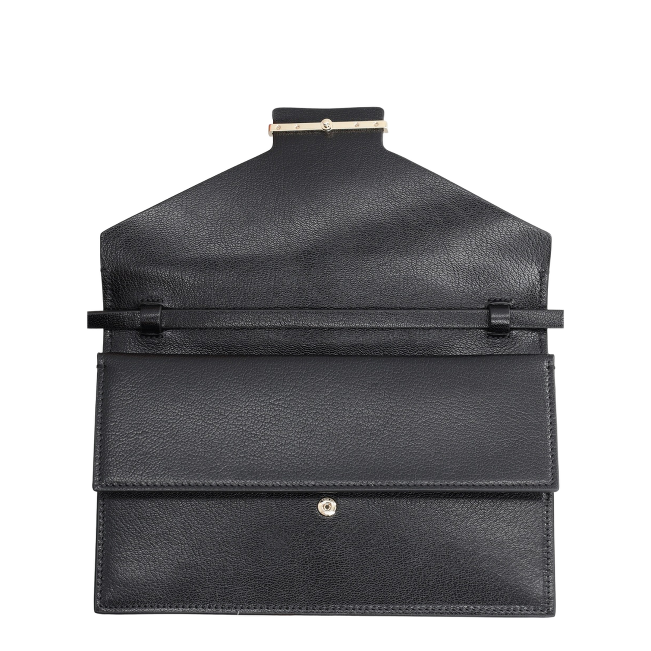 Aube Supple Grain Leather Mini Shoulder Bag - Black