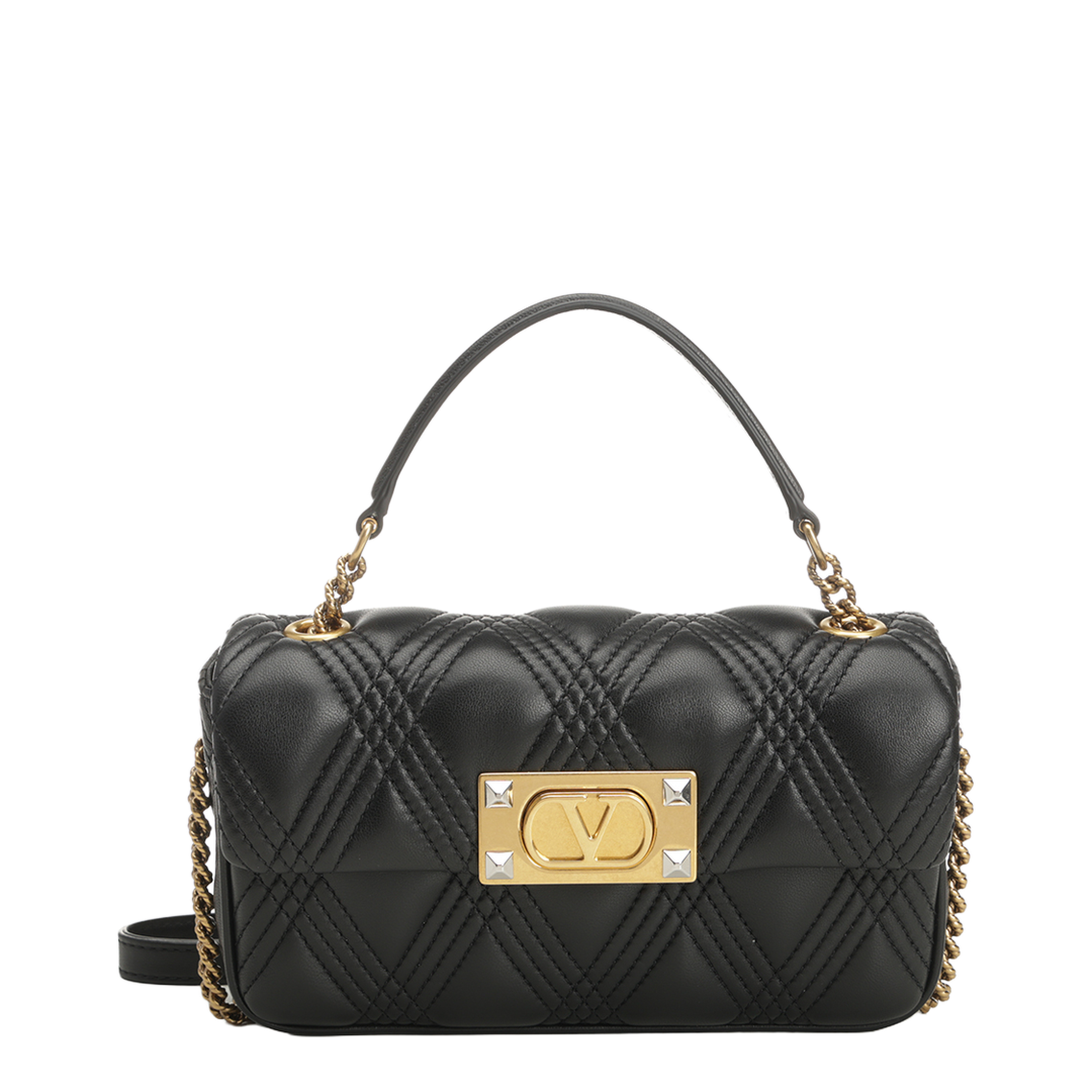 Garavani Small Shoulder Bag Quiltie 67 Black