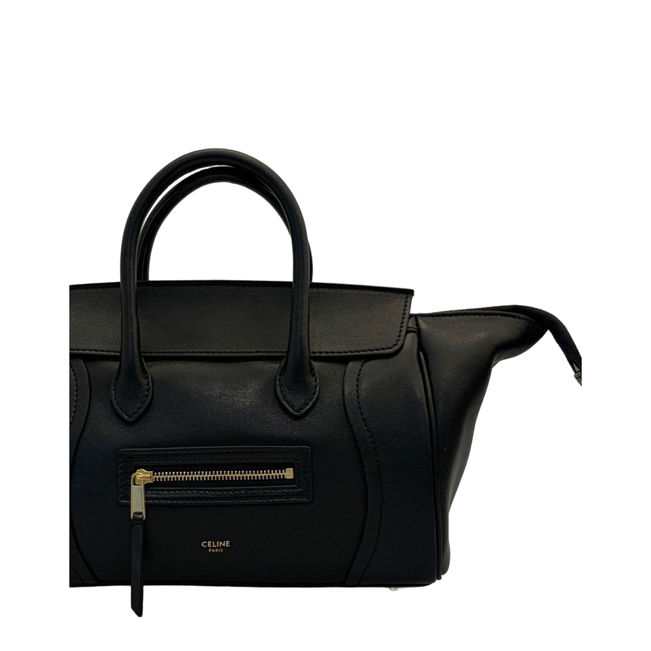 Luggage Little Lambskin Top-Handle Bag - Black