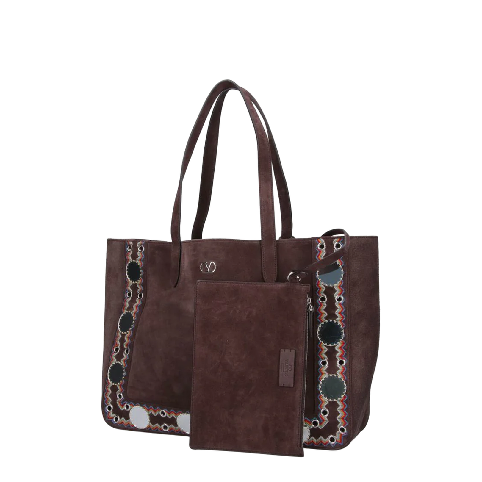 Brown Suede Shopping Bag