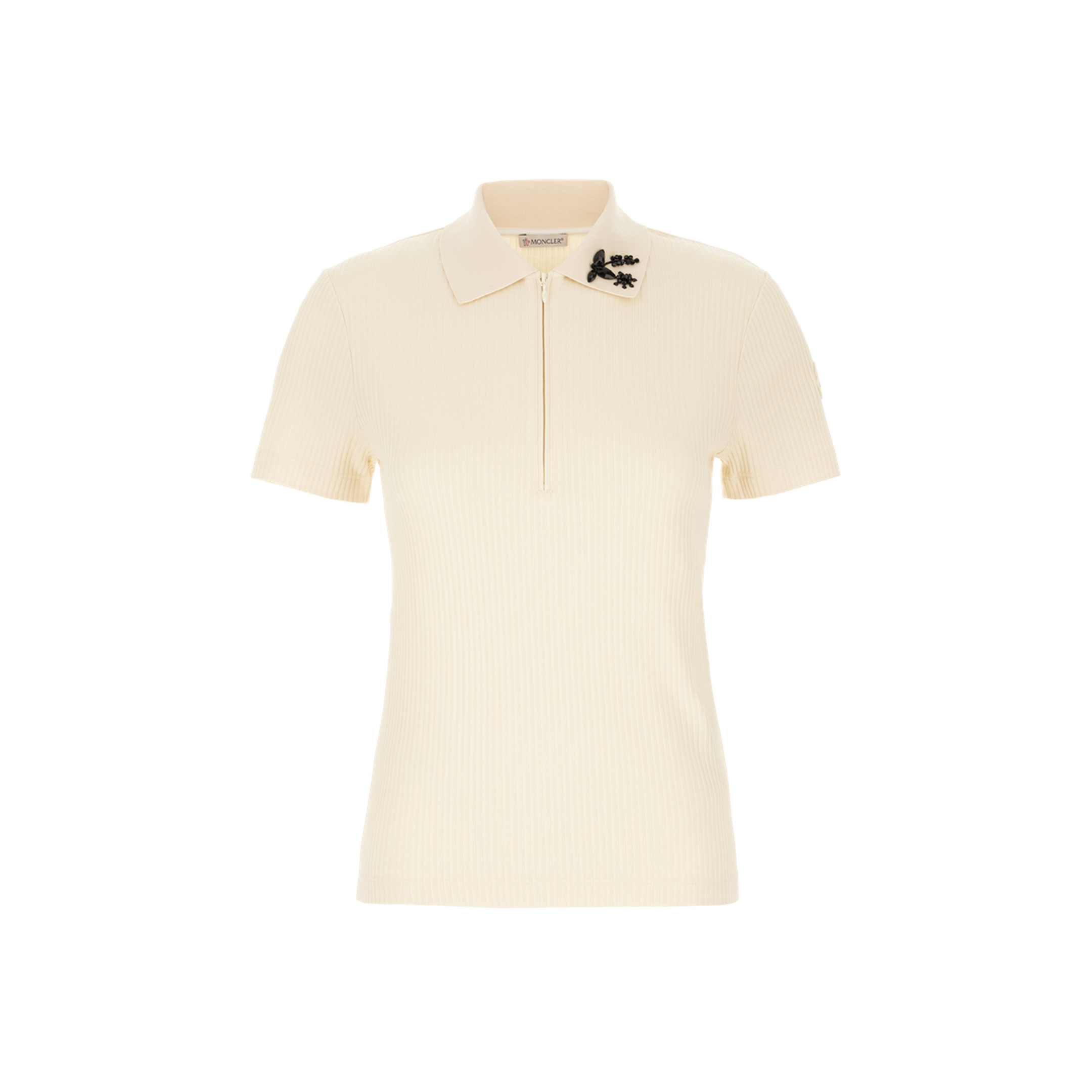 Cotton Polo Shirt With Handmade Beads