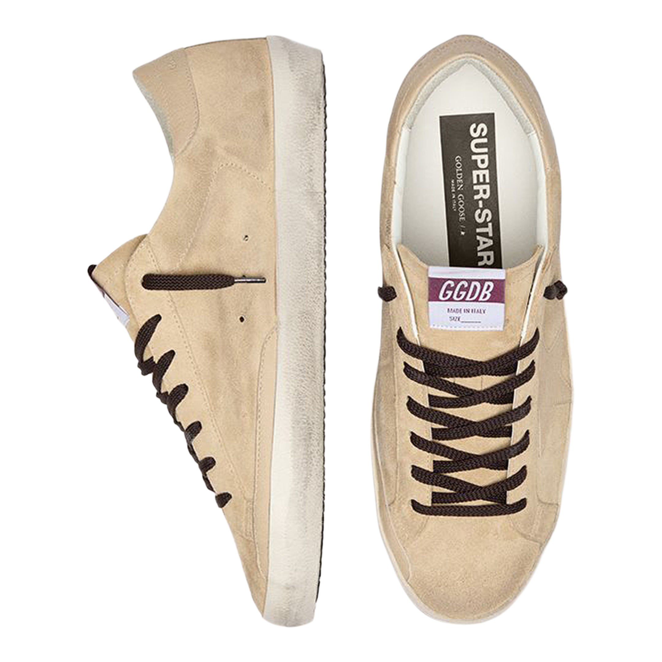 Super Star Suede Upper Nappa Star and Heel with Metal Lettering