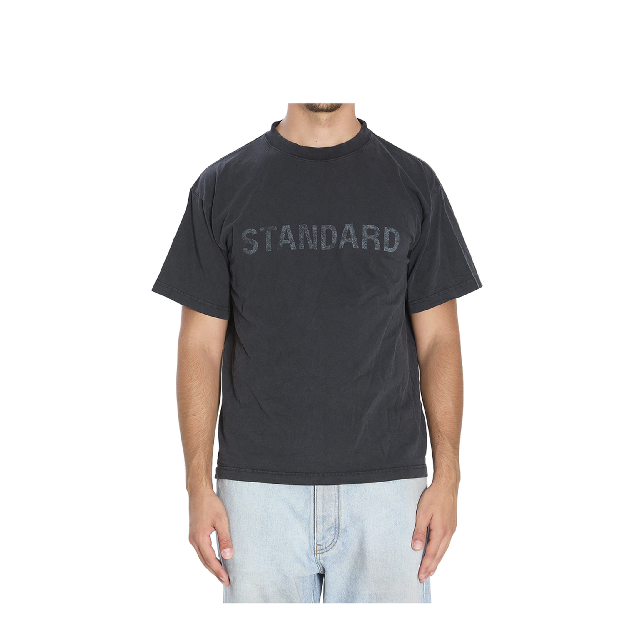 Standard T-Shirt Regular Fit in Black Faded