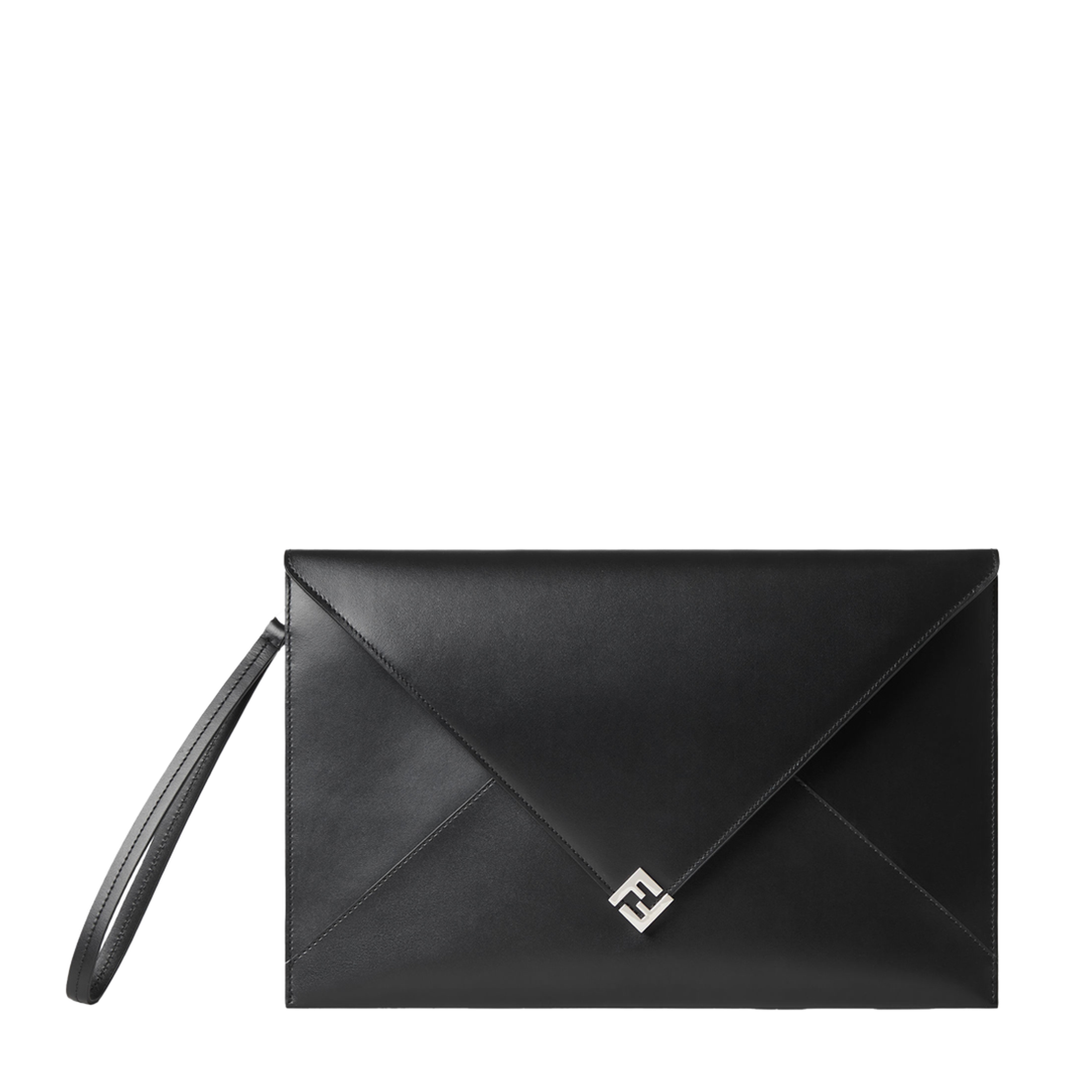 FF Large Leather Pouch - Black