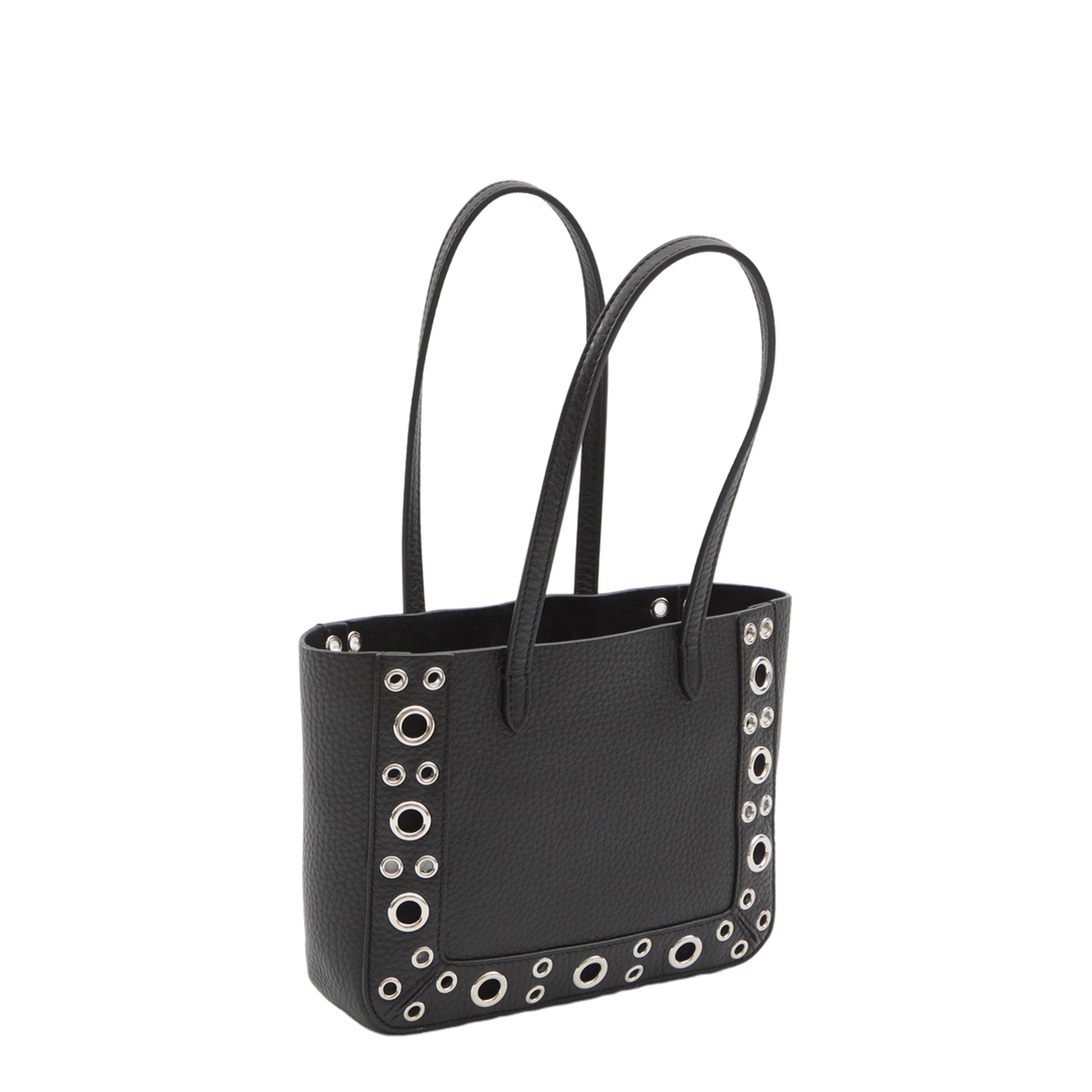 Nellcôte Mini Leather Shopping Bag - Black