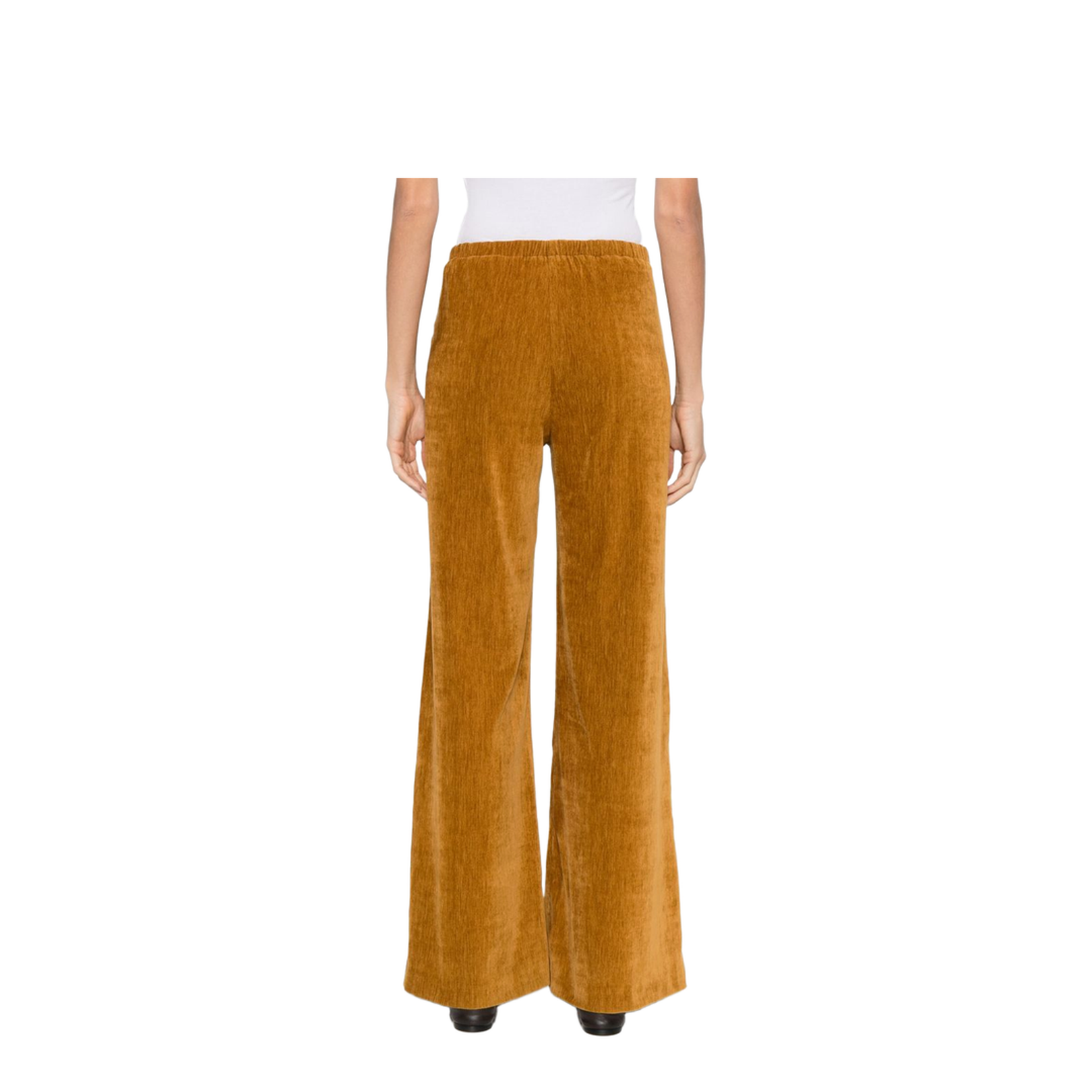 Velvet High-Waisted Trousers