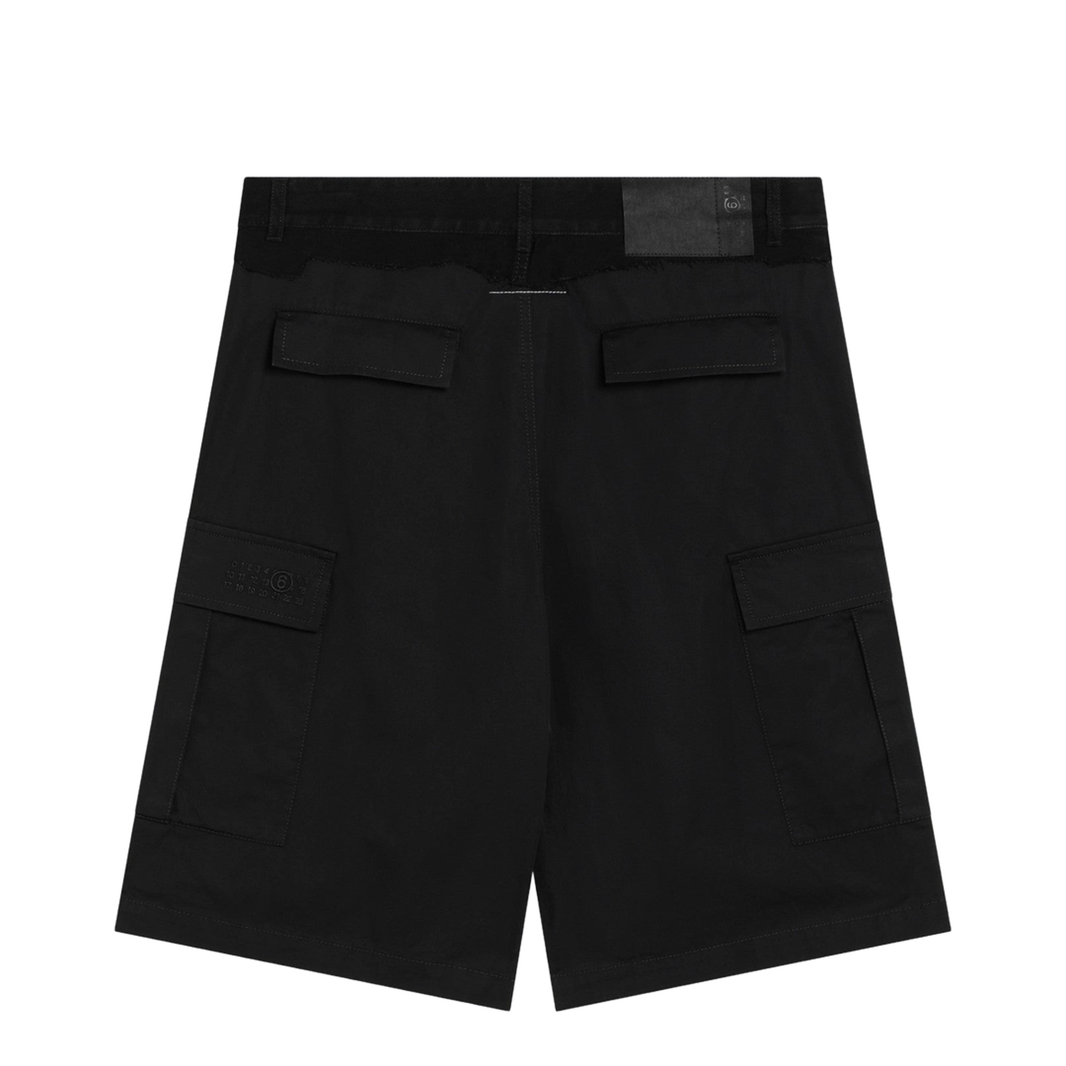Black Wool-Blend Cargo Bermuda Shorts