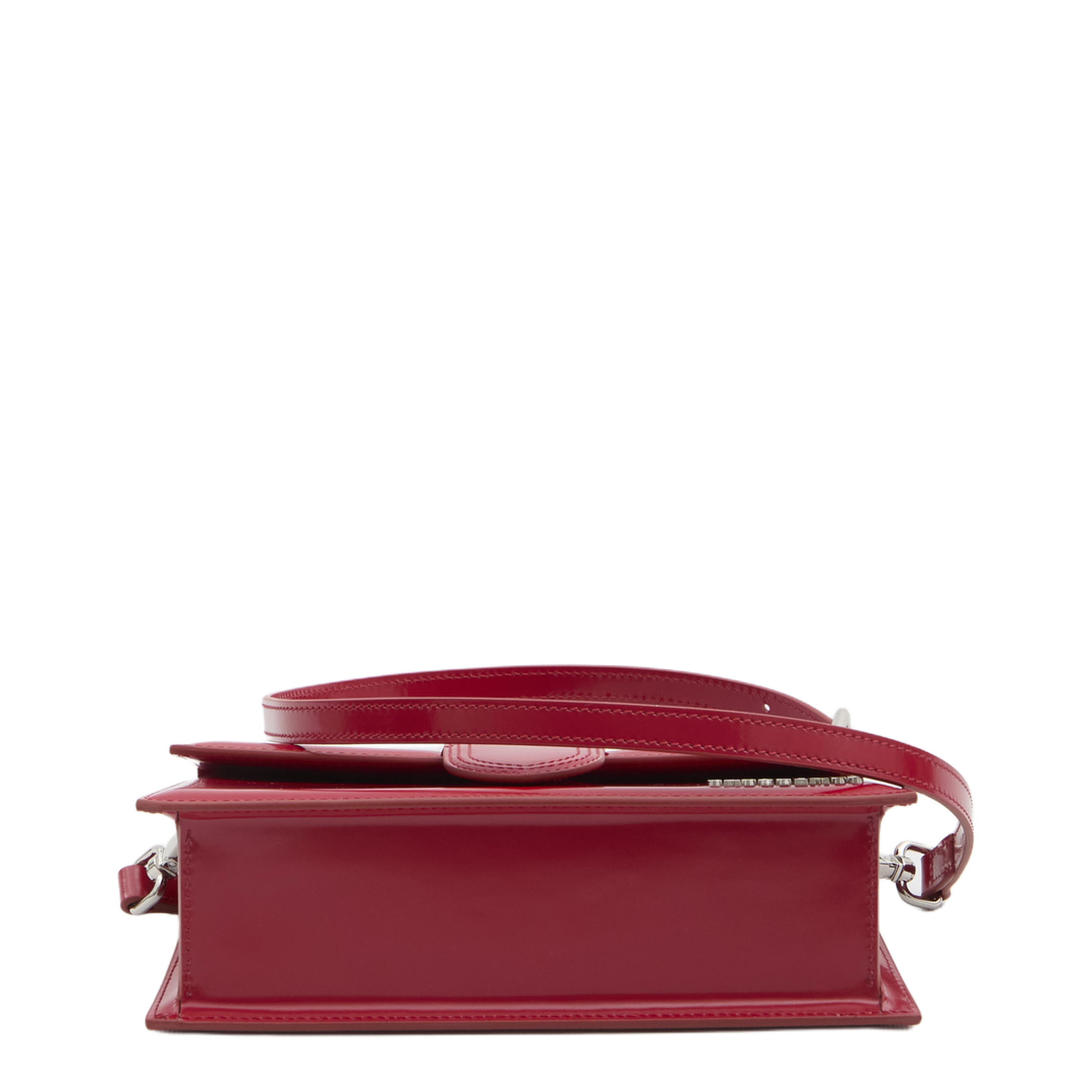 The Large Bambino Leather Top-Handle Bag - Rosso