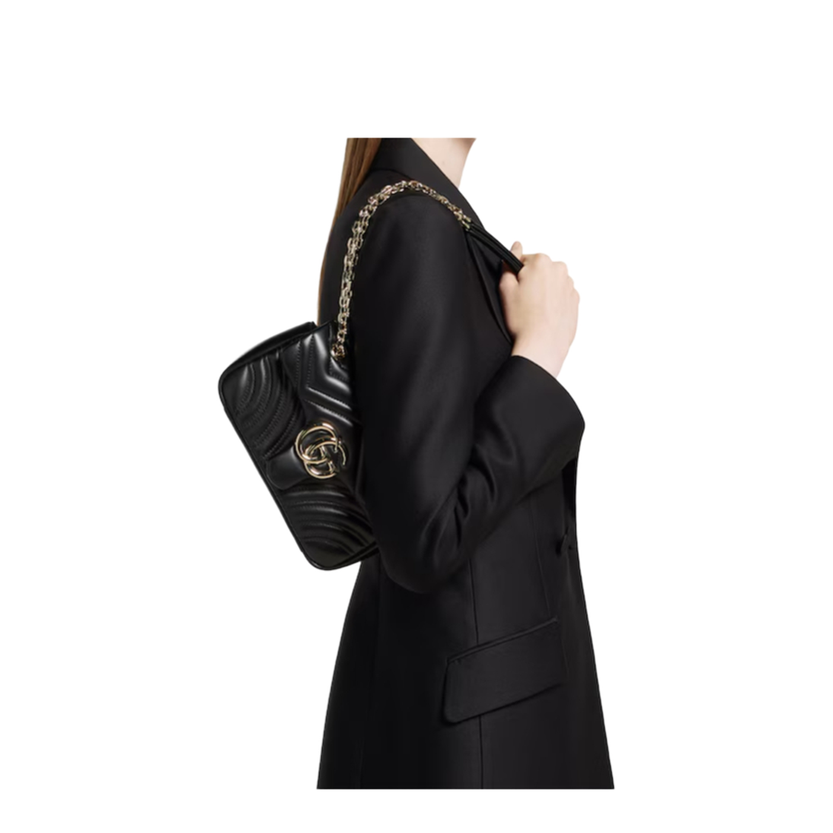 Small Shoulder Bag in Black Leather