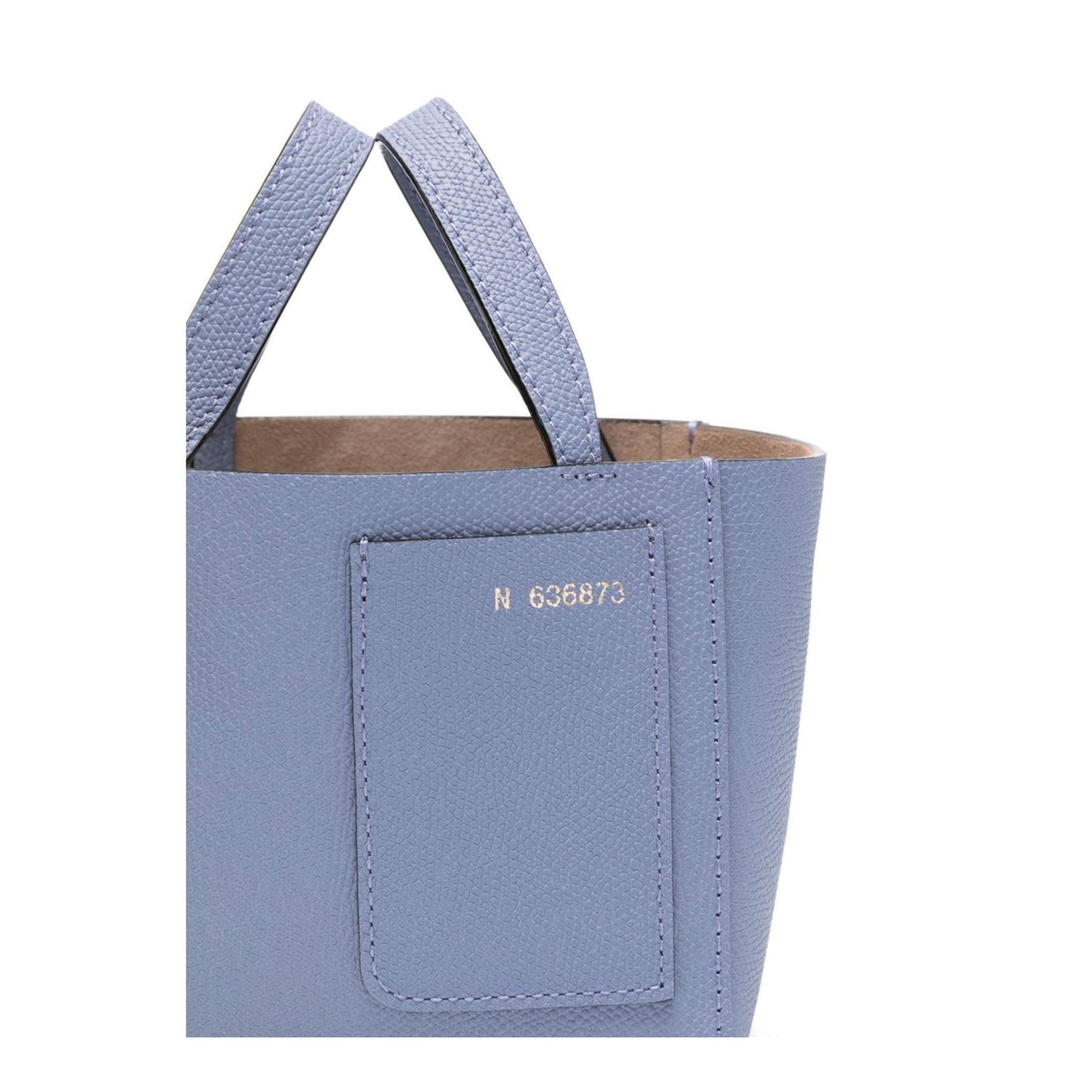 Soft Bucket Nano Bag Millepunte Calf Leather - Hydrangea Blue