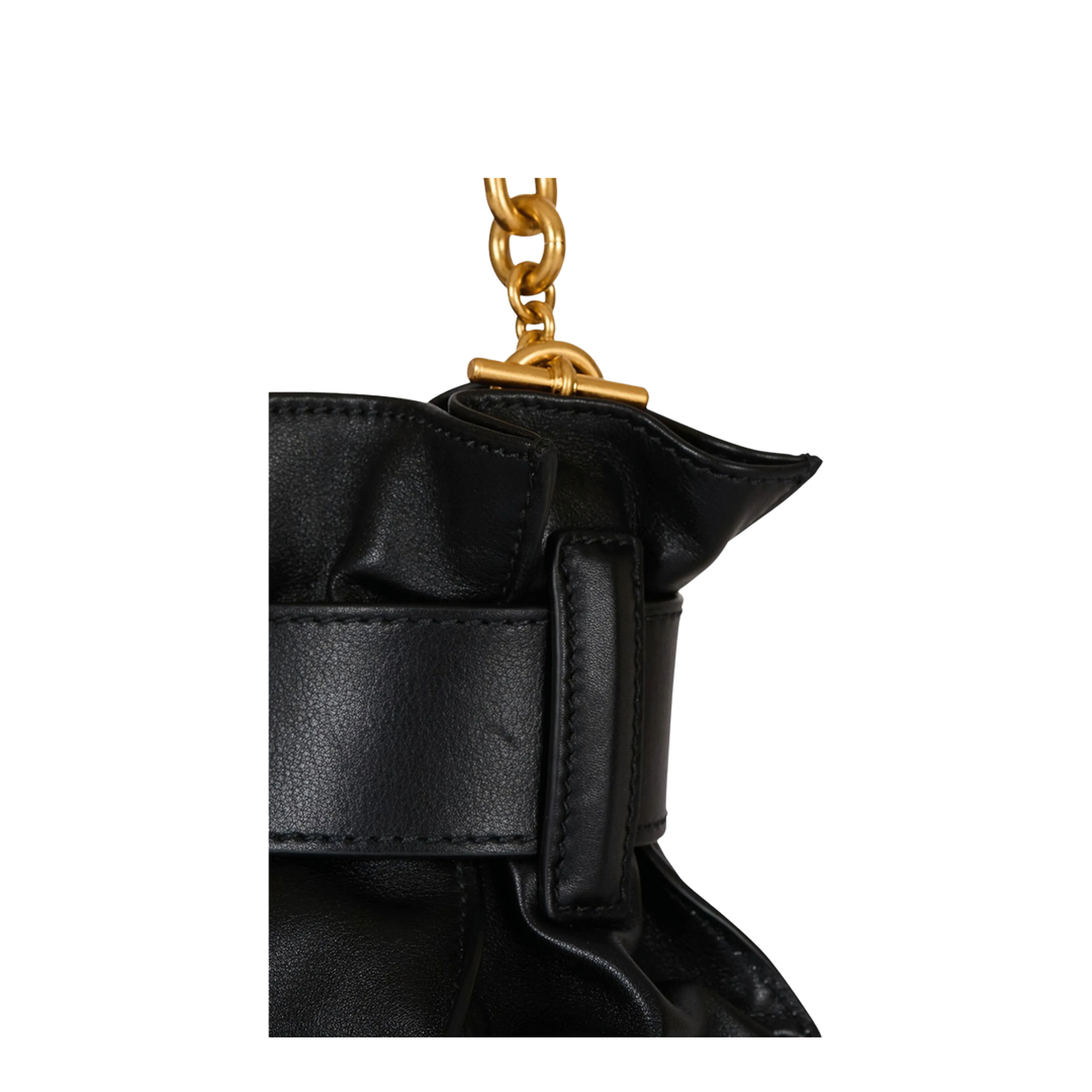 Shoulder Bag Leather Black