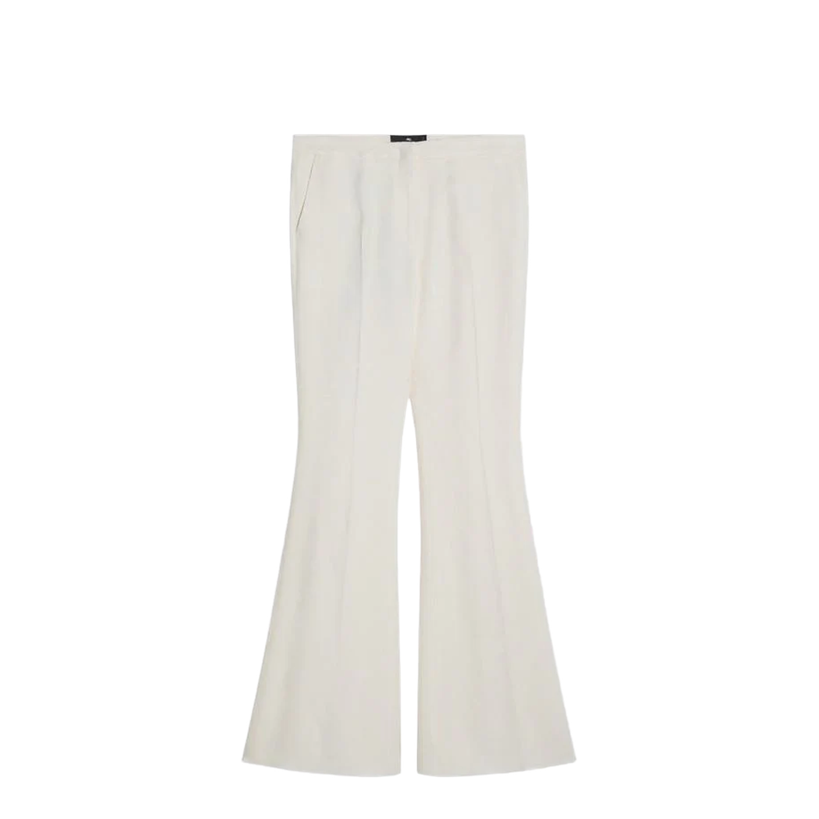 Flared Trousers In Ivory
