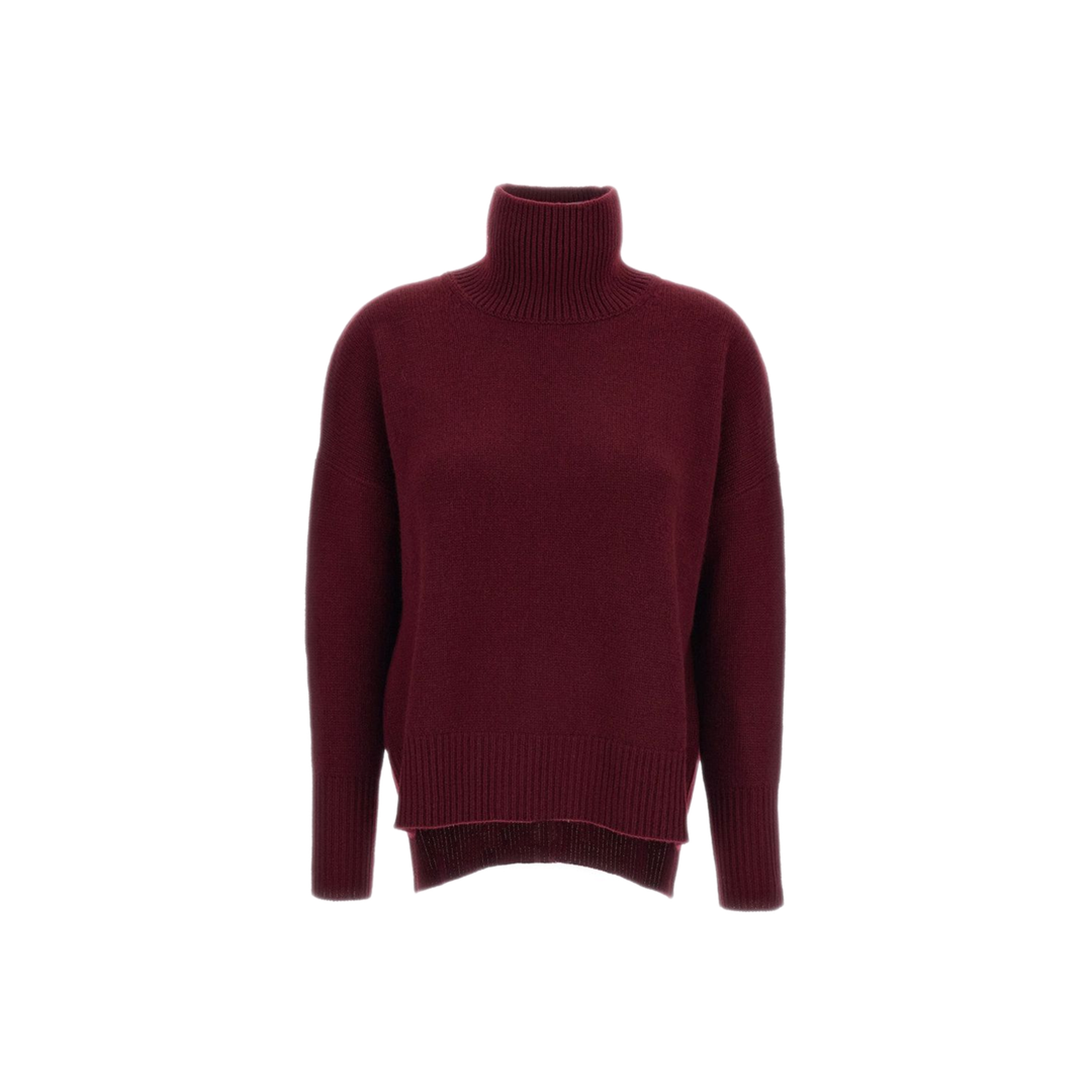 MAYFEYR - Lisa Yang - Bordeaux Cashmere Mock Neck Sweater - 202113DU