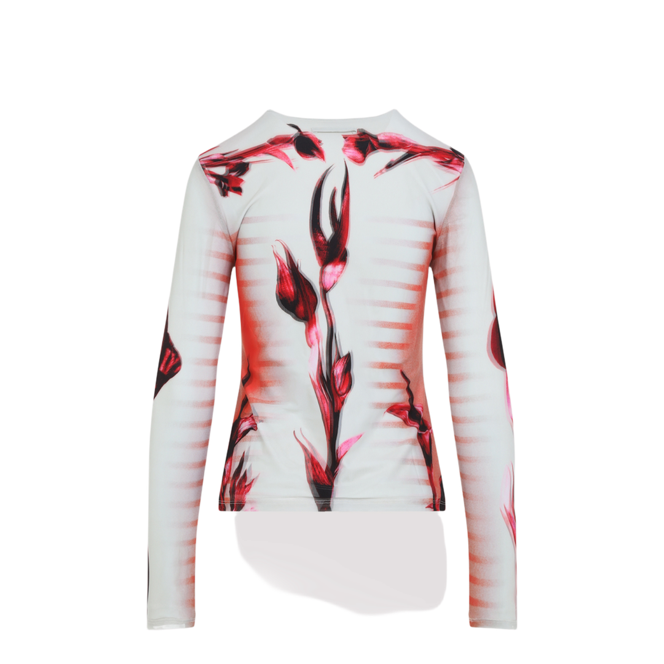 MAYFEYR - Jean Paul Gaultier - Layered Long Sleeves Top Printed Flower Body Morphing Mariniere - 2533FTO264T581422030