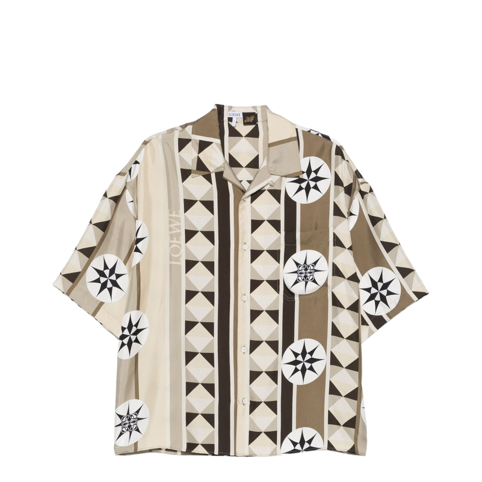 Short Sleeve Shirt in Silk Multicolor