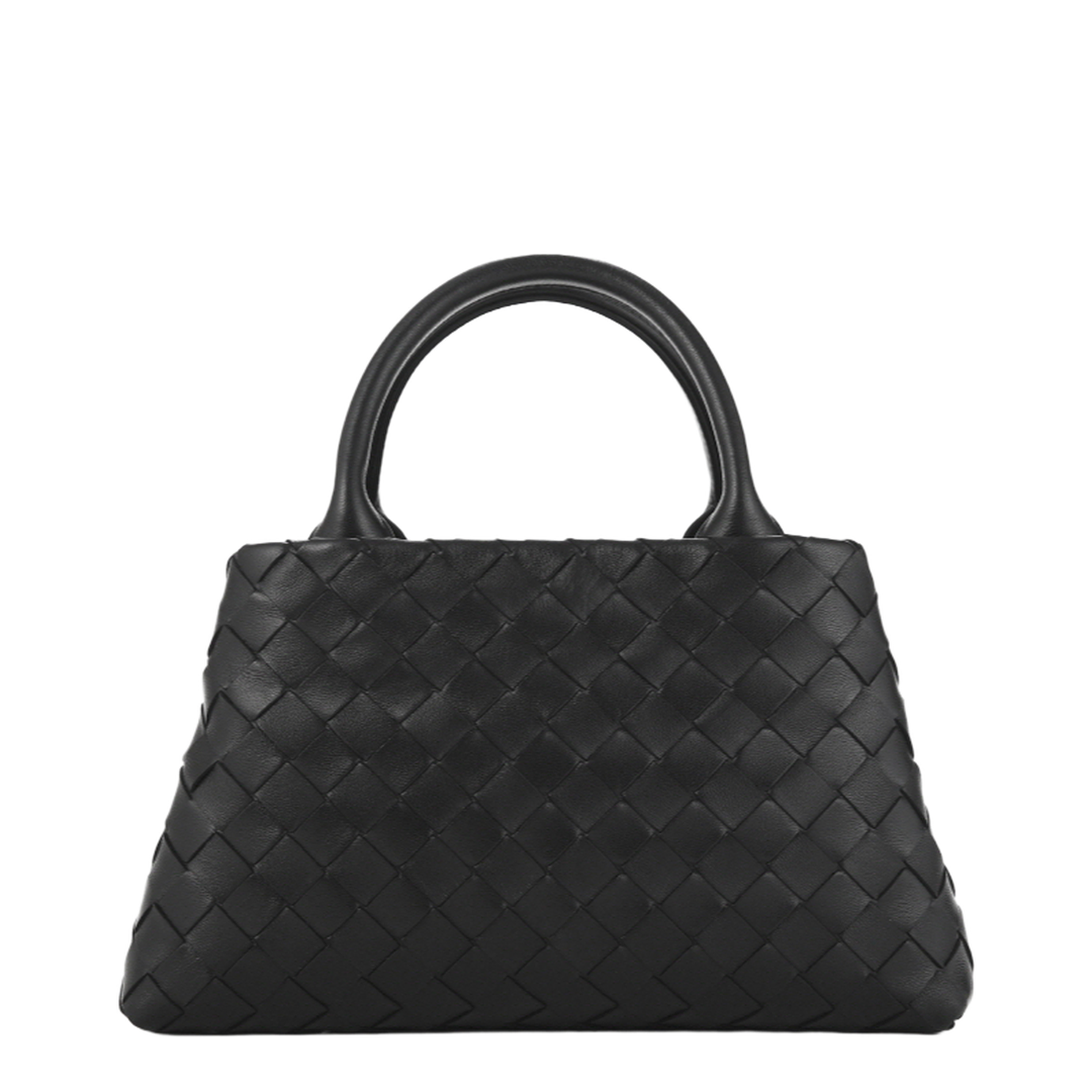 Intrecciato Roma Top Handle Bag Black